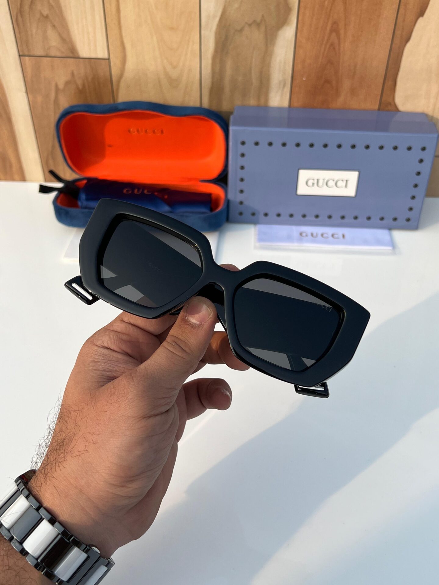 Buy First Copy Gucci Bold Square Frame Sunglasses - Master Quality 7A Mirror at Lowest Price Online India