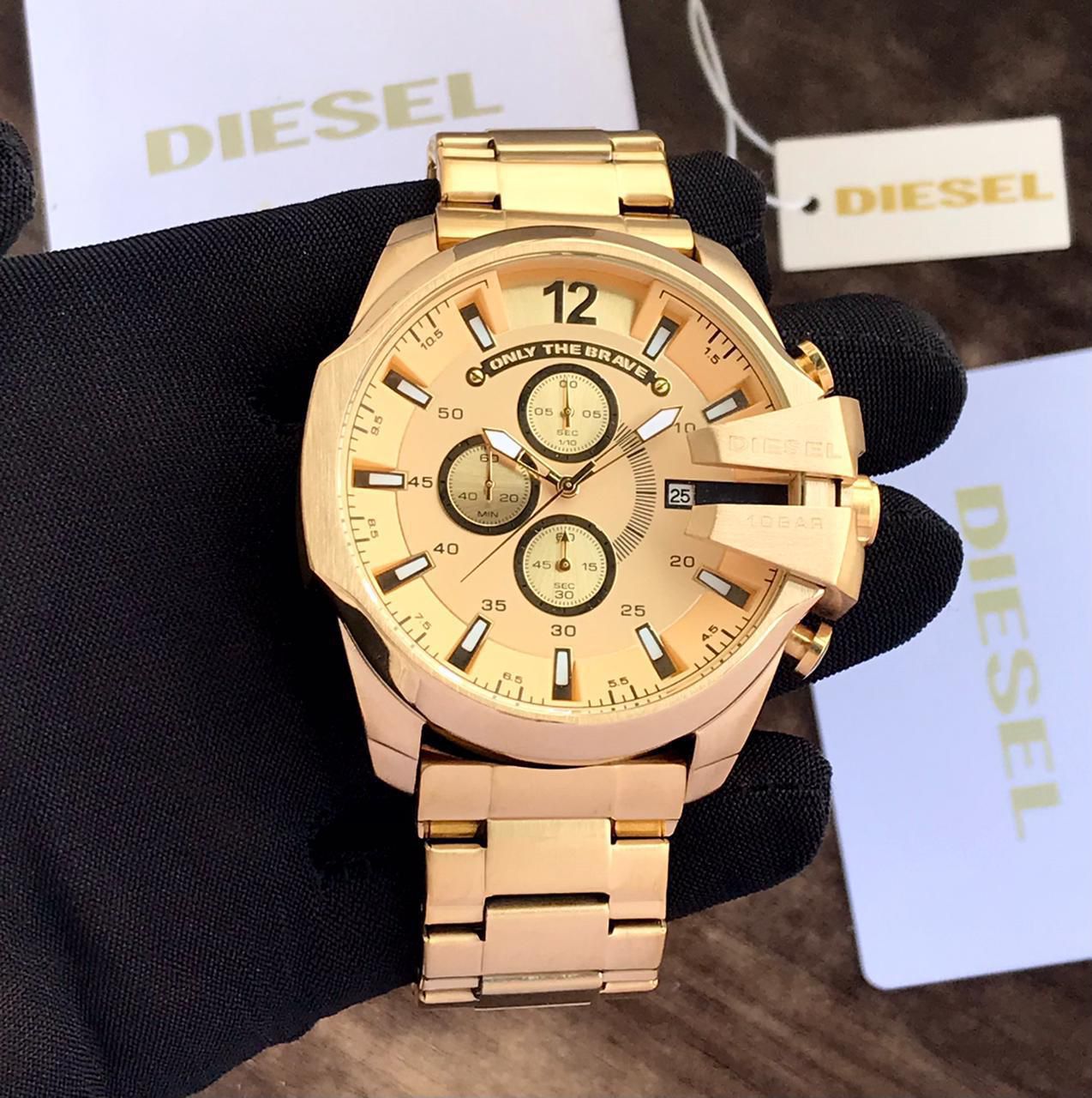 Buy First Copy Diesel 10 Bar Mega Chief Chronograph Men’s Watch - Master Quality 7A Mirror at Lowest Price Online India