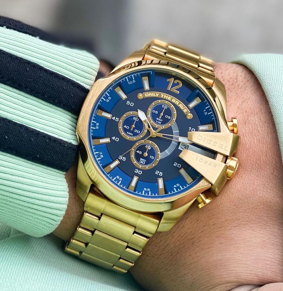 Buy First Copy Diesel 10 Bar Mega Chief Chronograph Men’s Watch - Master Quality 7A Mirror at Lowest Price Online India