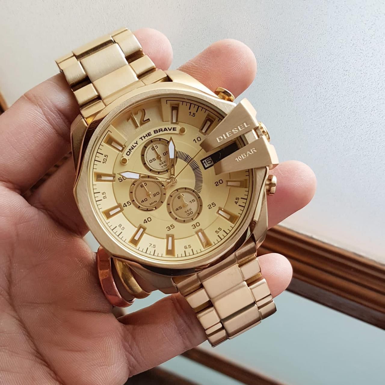 Buy First Copy Diesel 10 Bar Mega Chief Chronograph Men’s Watch - Master Quality 7A Mirror at Lowest Price Online India