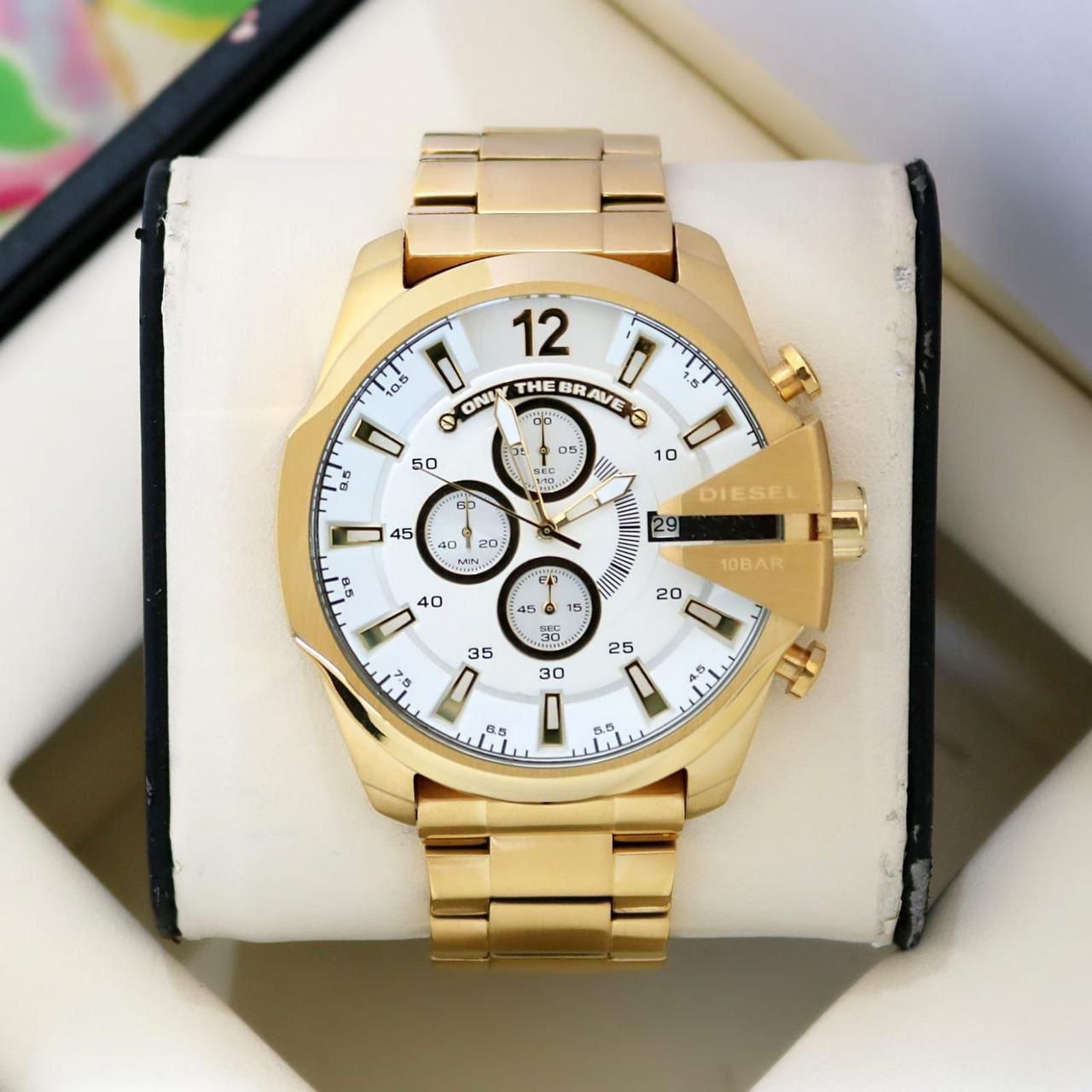 Buy First Copy Diesel 10 Bar Mega Chief Chronograph Men’s Watch - Master Quality 7A Mirror at Lowest Price Online India