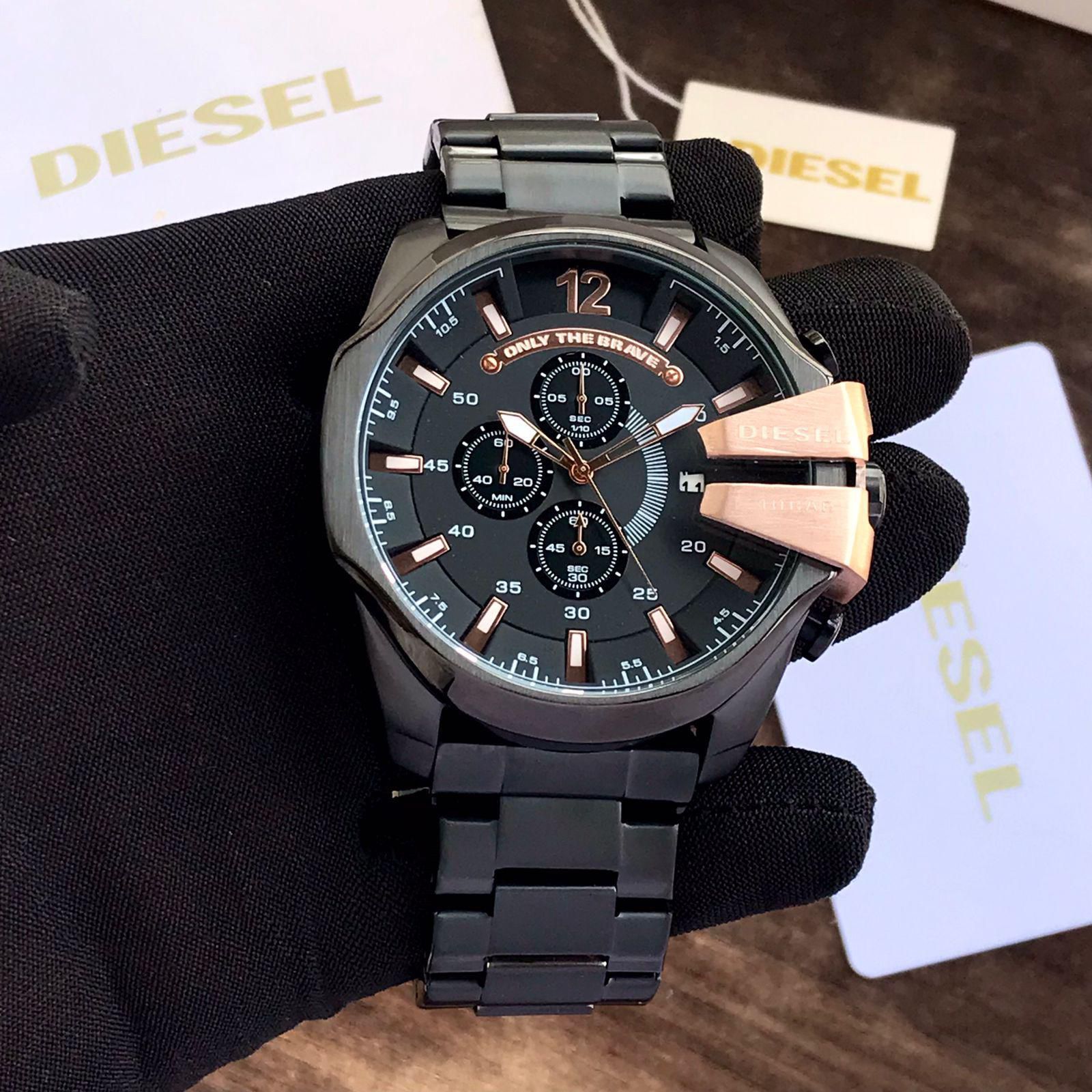 Buy First Copy Diesel 10 Bar Mega Chief Chronograph Men’s Watch - Master Quality 7A Mirror at Lowest Price Online India