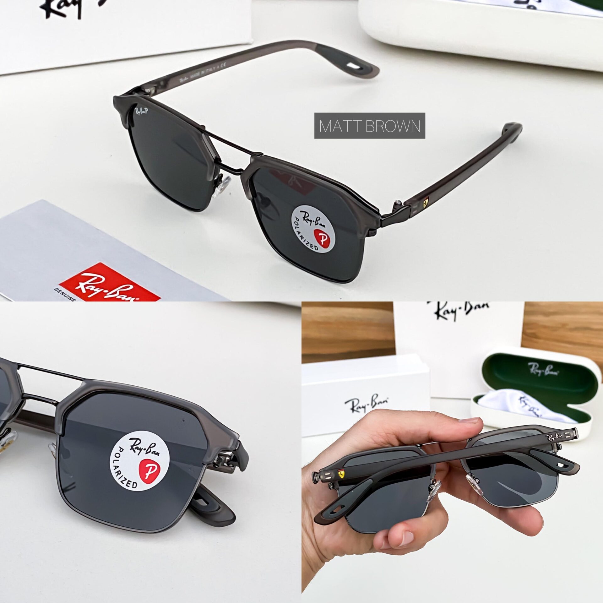 Buy First Copy Ray-Ban Matt Black Sunglasses - Master Quality 7A Mirror at Lowest Price Online India