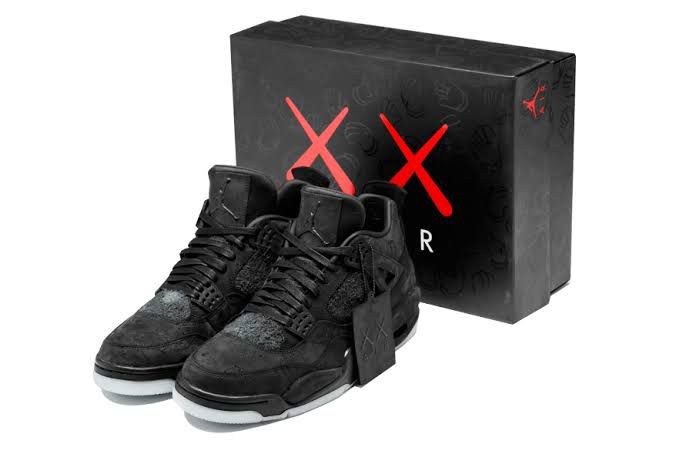 Buy First Copy Air Jordan 4 Retro x KAWS Black - Master Quality 7A Mirror at Lowest Price Online India
