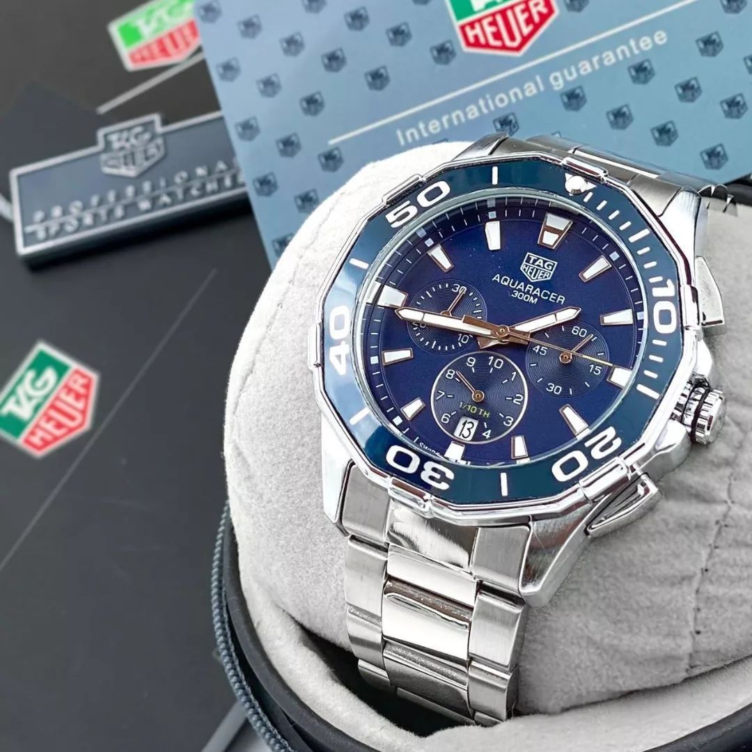 Buy First Copy TAG Heuer Aquaracer Chronograph Men’s Watch 44mm - Master Quality 7A Mirror at Lowest Price Online India