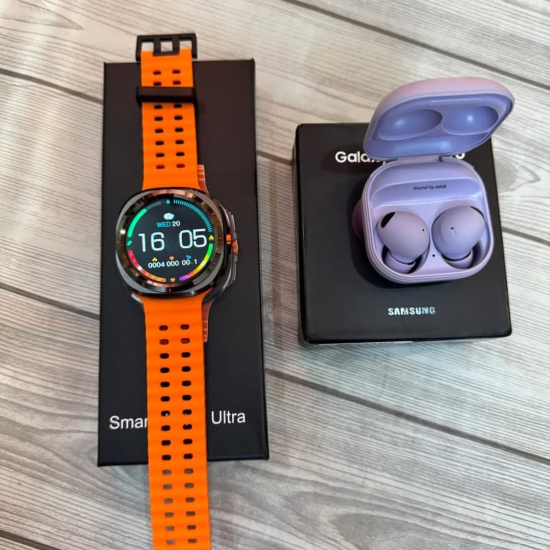 Buy First Copy Samsung Galaxy Watch Ultra & Galaxy Buds 2 Pro Combo - Master Quality 7A Mirror at Lowest Price Online India