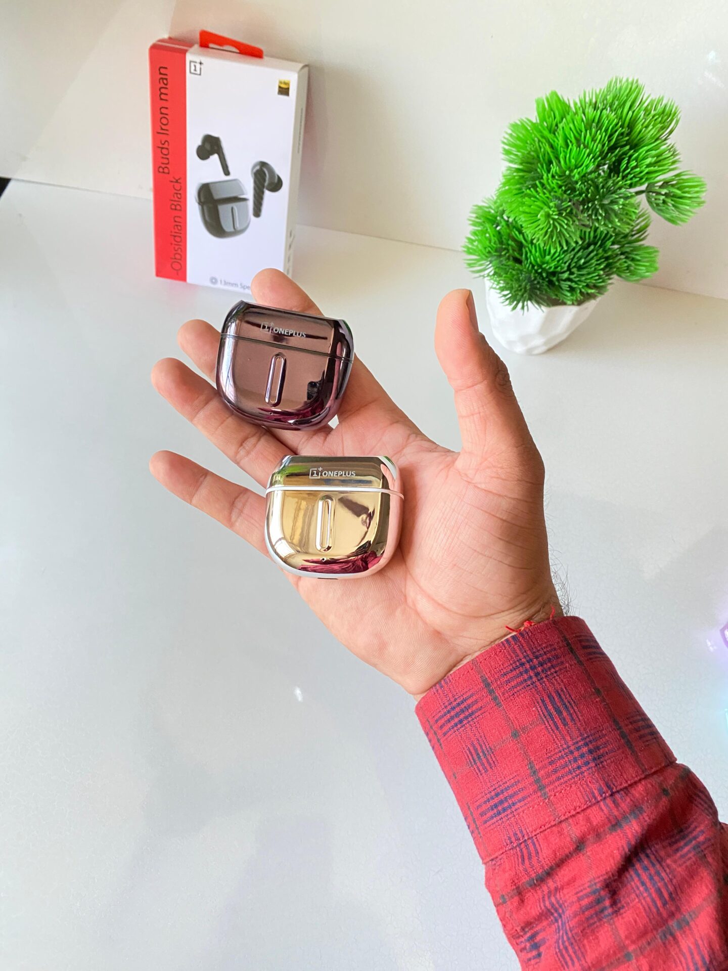 Buy First Copy OnePlus Iron Man Buds (Metal Edition) - Master Quality 7A Mirror at Lowest Price Online India
