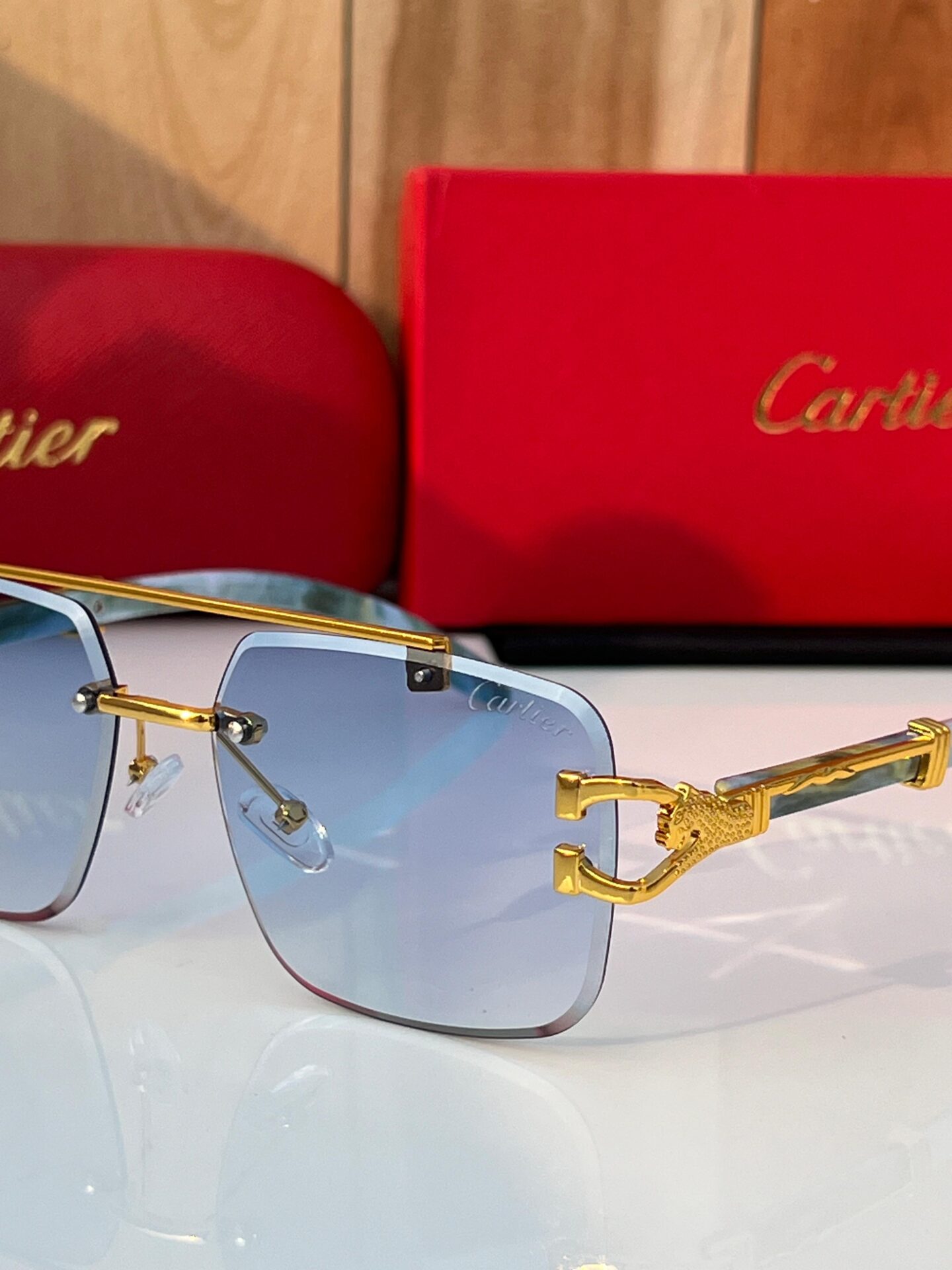 Buy First Copy Cartier Blue Gradient Sunglasses - Master Quality 7A Mirror at Lowest Price Online India