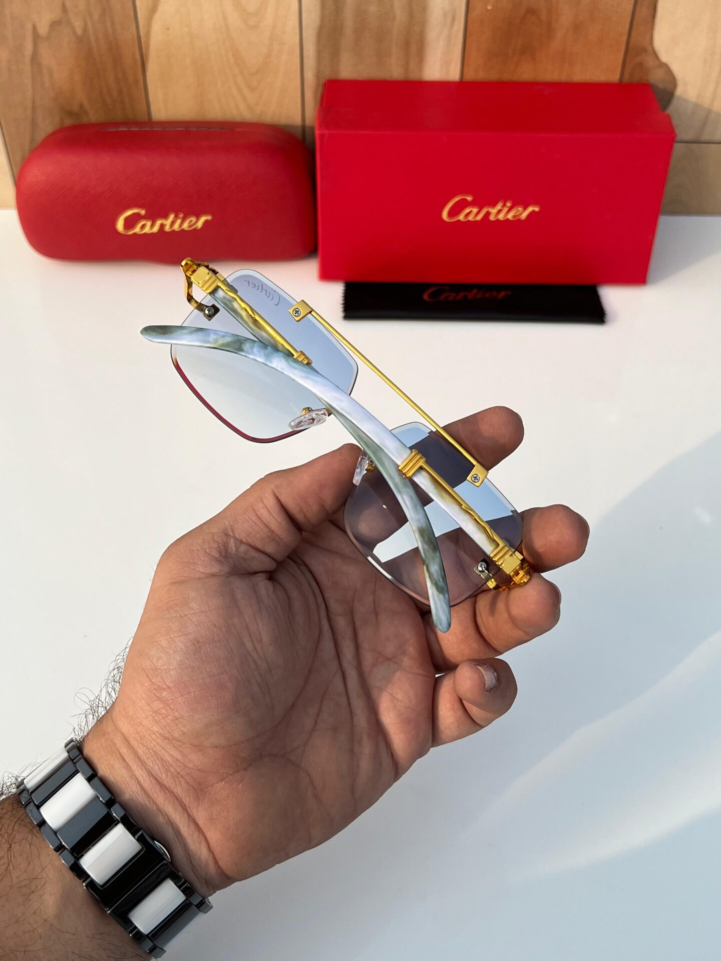 Buy First Copy Cartier Blue Gradient Sunglasses - Master Quality 7A Mirror at Lowest Price Online India