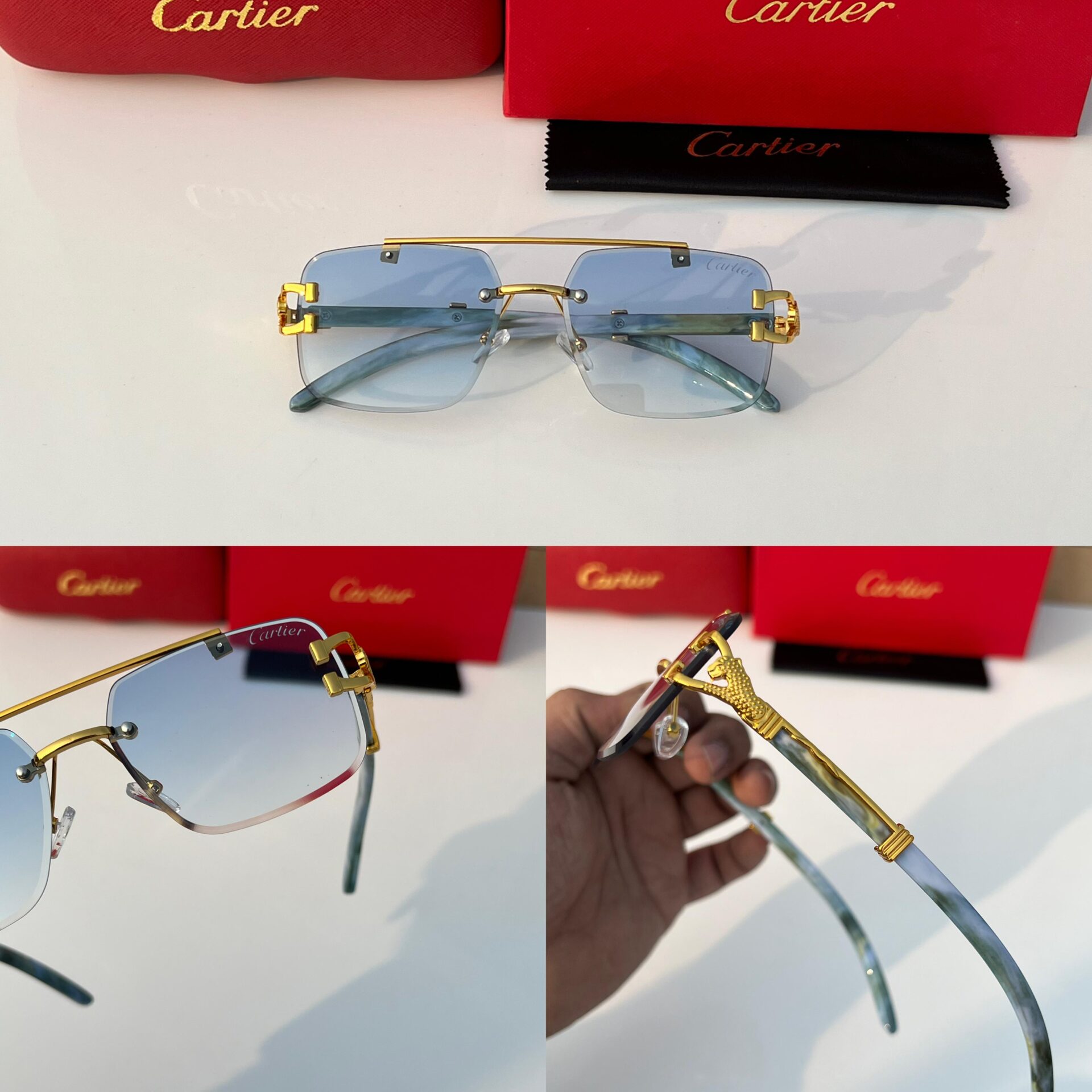 Buy First Copy Cartier Blue Gradient Sunglasses - Master Quality 7A Mirror at Lowest Price Online India
