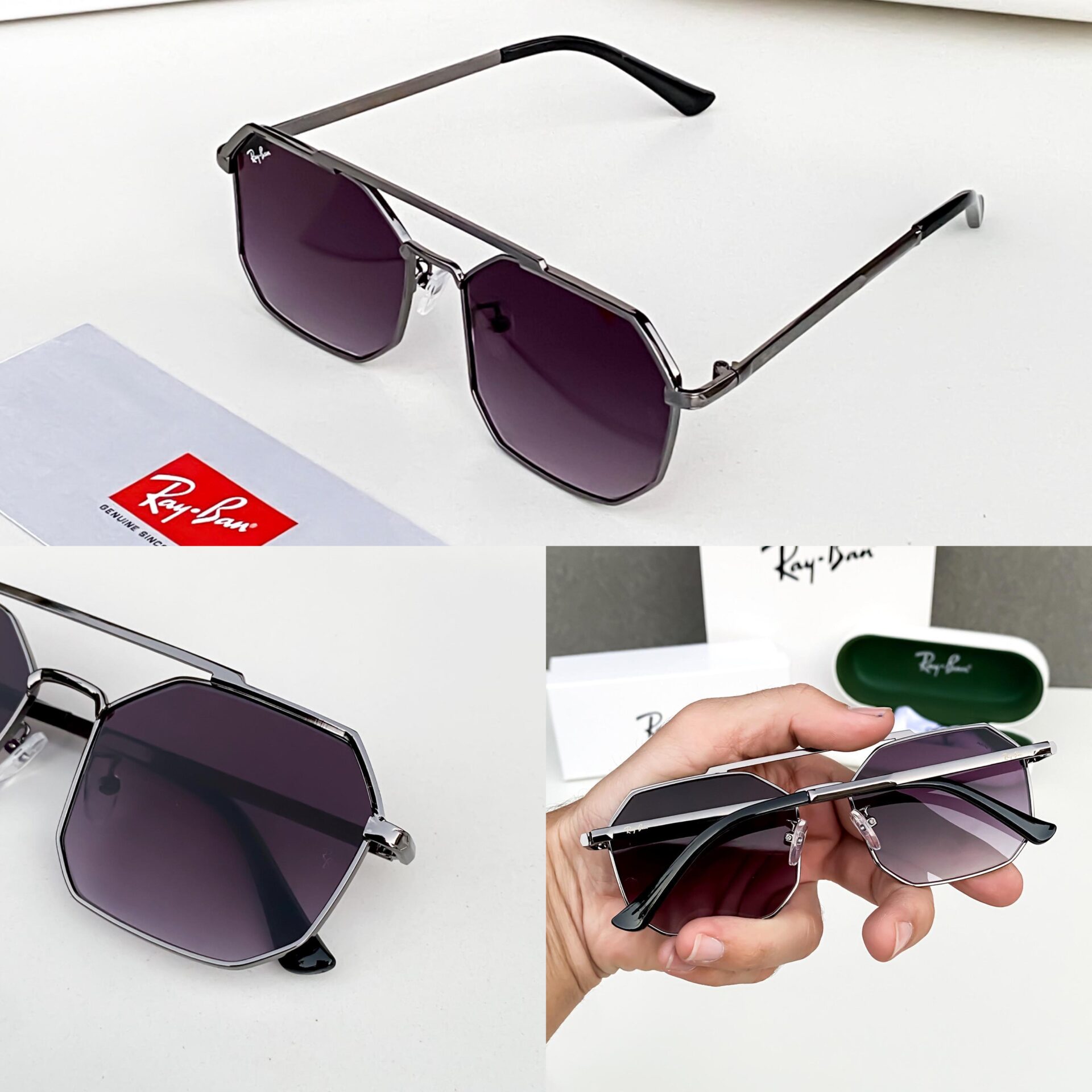 Buy First Copy Ray-Ban Hexagonal Sunglasses - Master Quality 7A Mirror at Lowest Price Online India