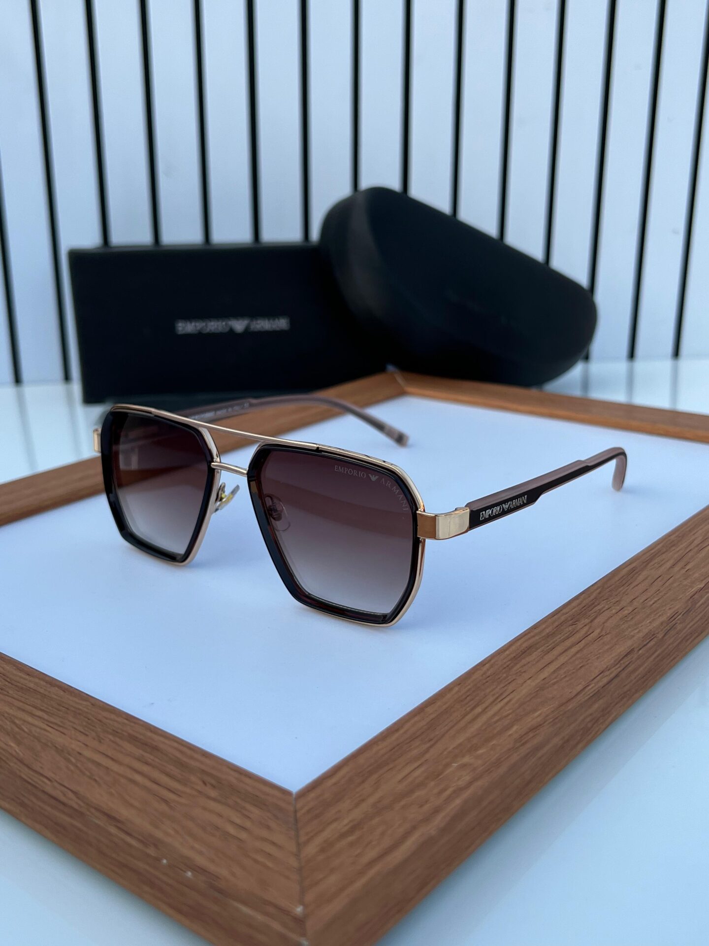 Buy First Copy Emporio Armani Brown Gradient Sunglasses - Master Quality 7A Mirror at Lowest Price Online India