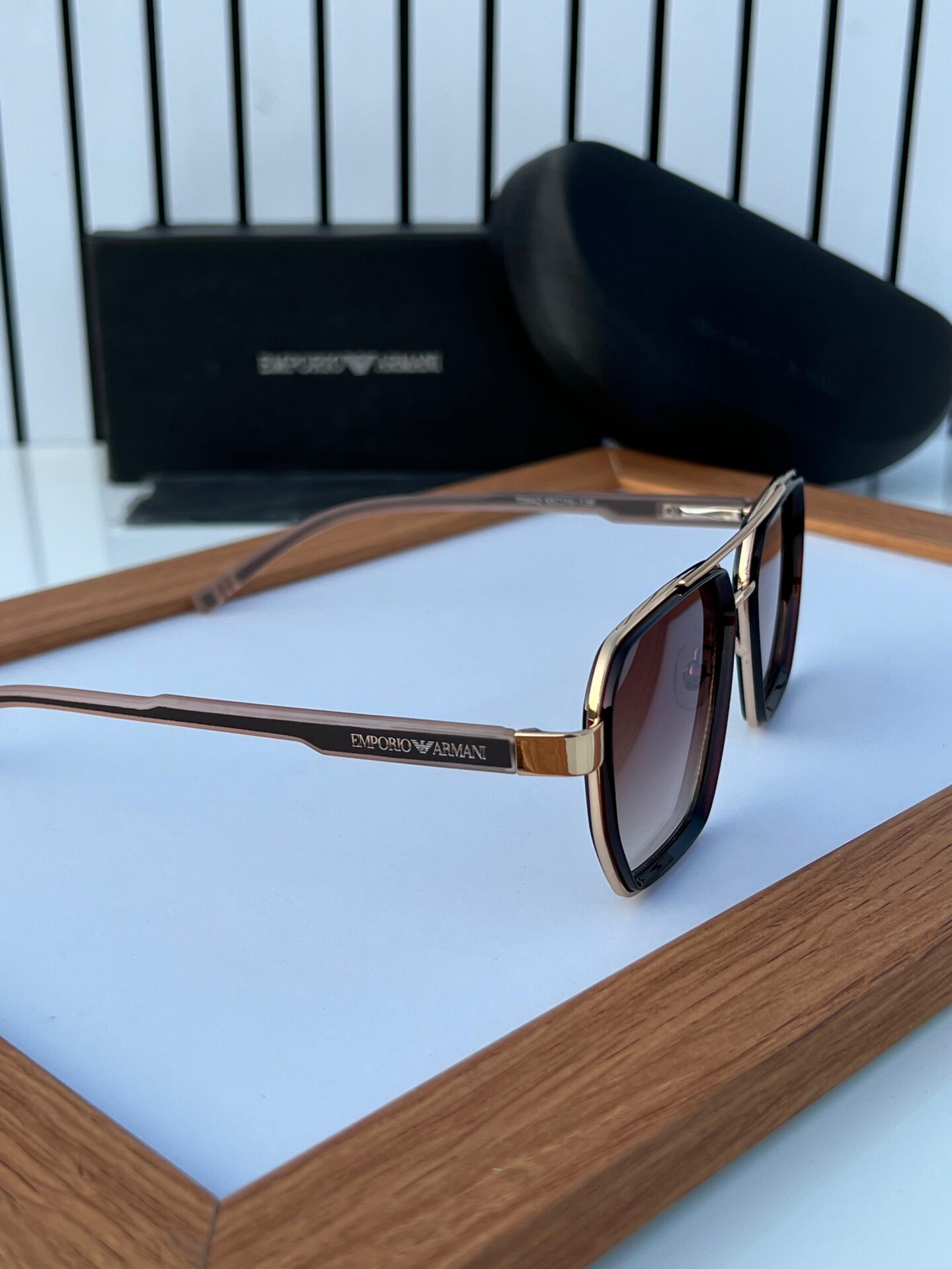 Buy First Copy Emporio Armani Brown Gradient Sunglasses - Master Quality 7A Mirror at Lowest Price Online India