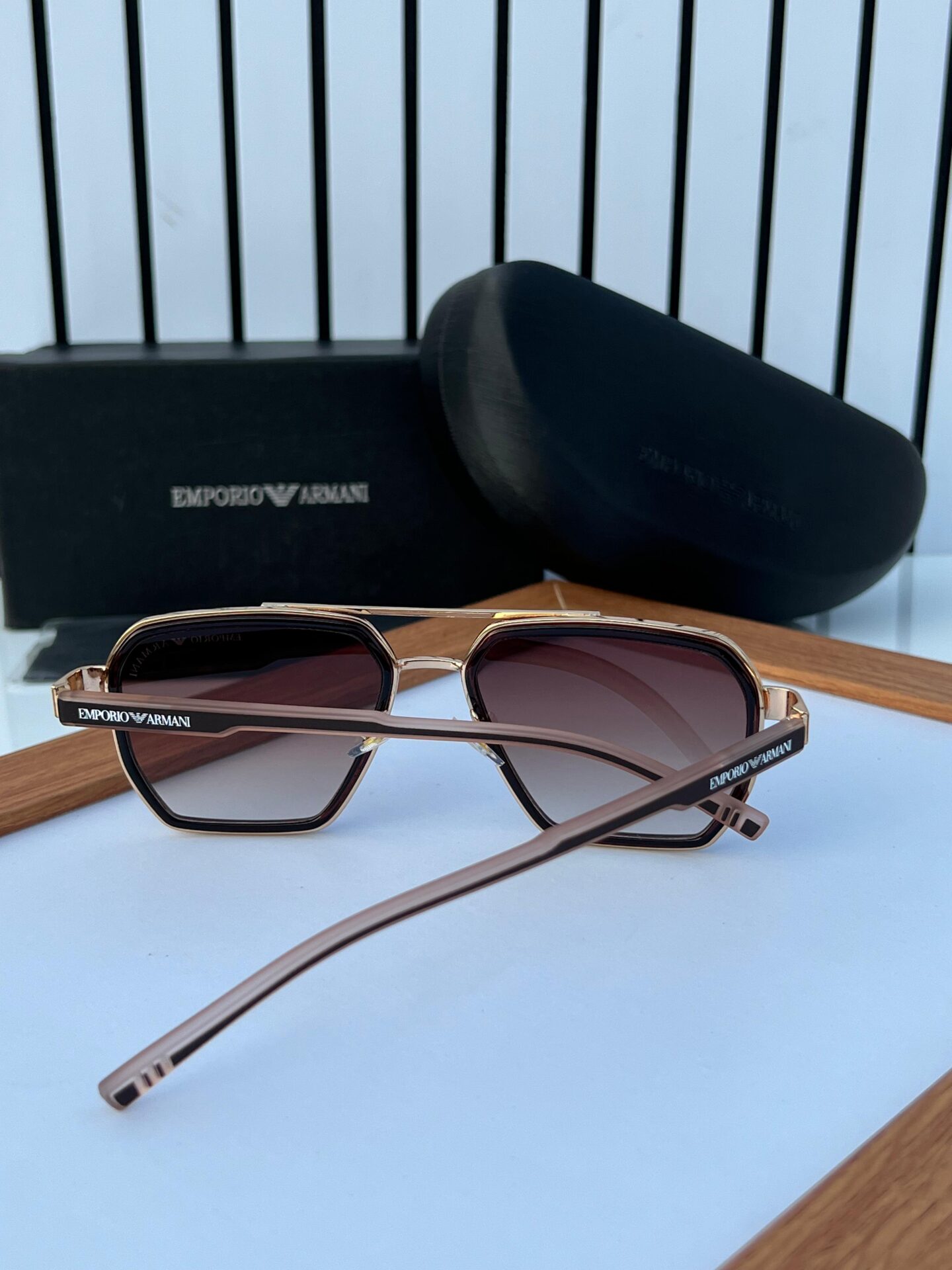 Buy First Copy Emporio Armani Brown Gradient Sunglasses - Master Quality 7A Mirror at Lowest Price Online India