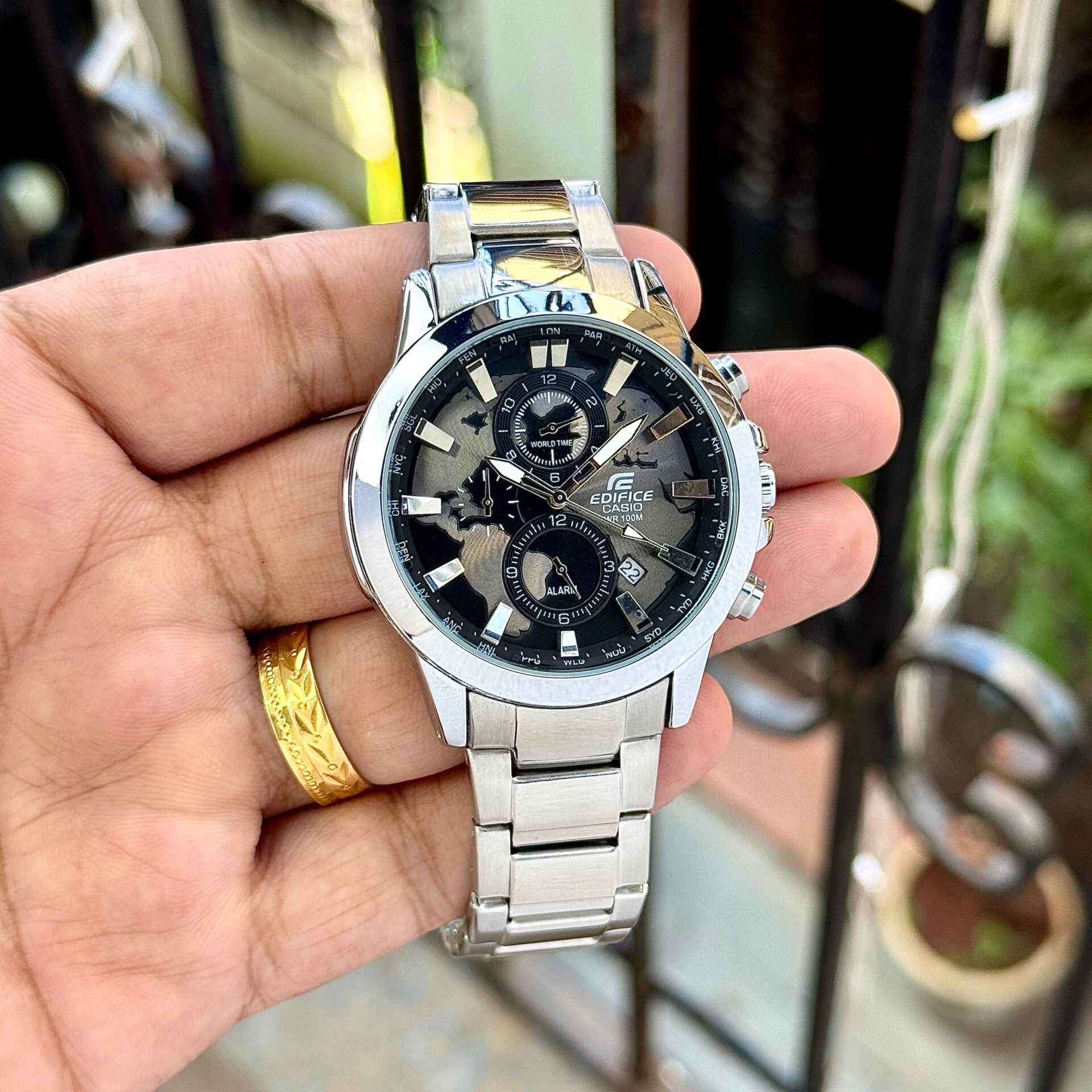 Buy First Copy Casio Edifice EFR-303 World Map Chronograph Watch - Master Quality 7A Mirror at Lowest Price Online India