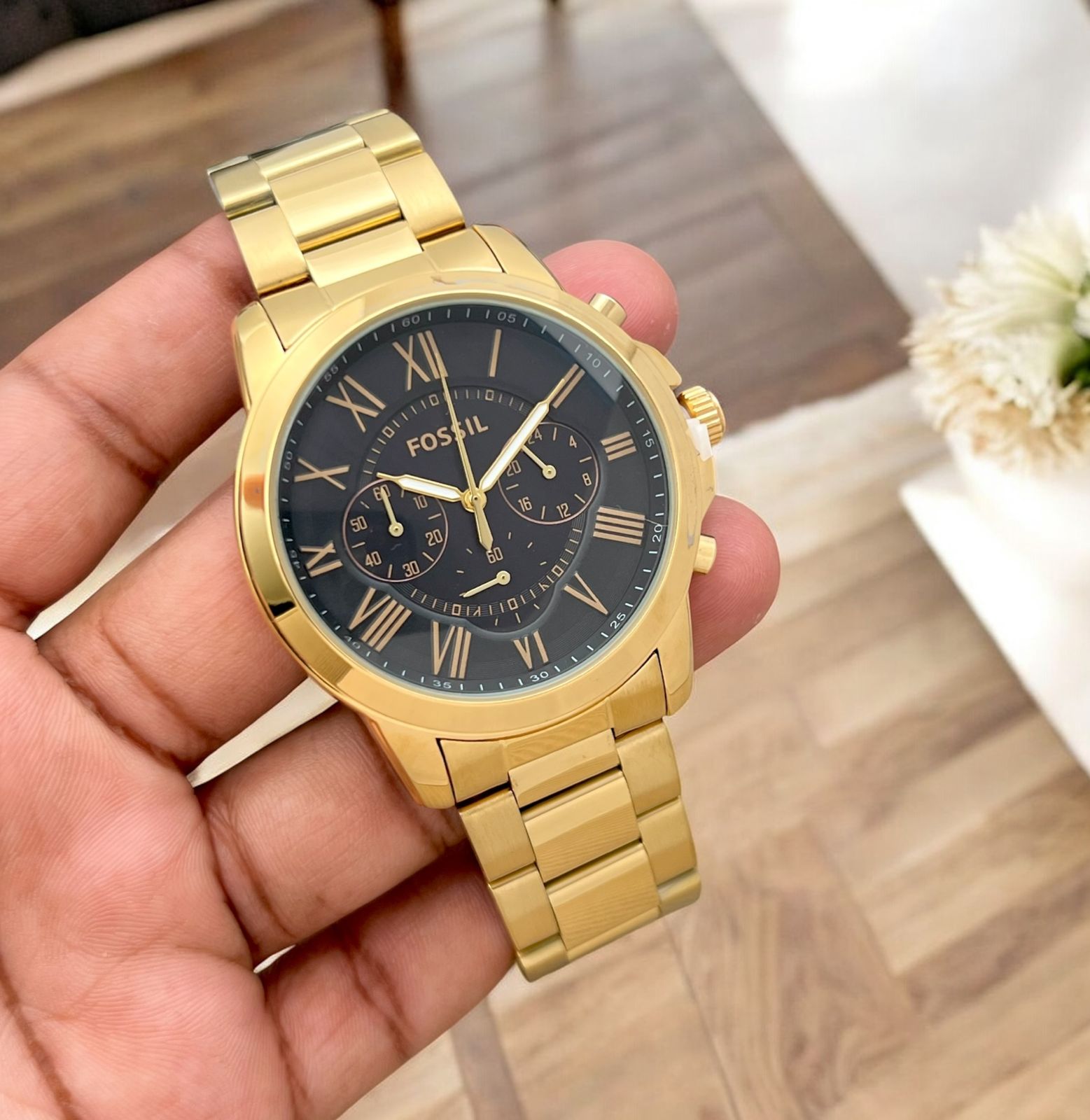 Buy First Copy Fossil Grant Men’s Chronograph Watch 43mm - Master Quality 7A Mirror at Lowest Price Online India