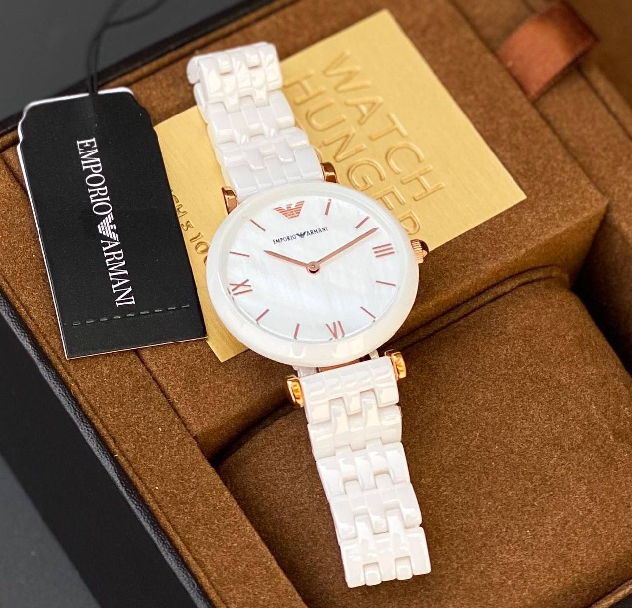 Buy First Copy Emporio Armani Ceramica Watch For Women 32mm - Master Quality 7A Mirror at Lowest Price Online India