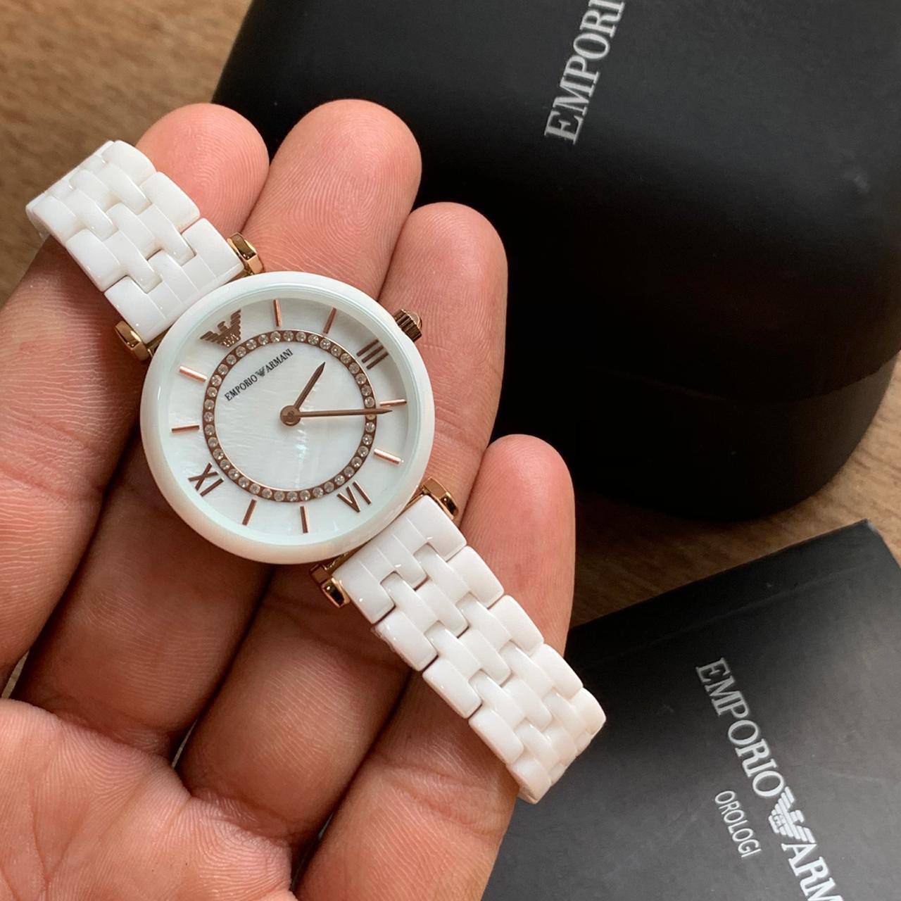 Buy First Copy Emporio Armani Ceramica Watch For Women 32mm - Master Quality 7A Mirror at Lowest Price Online India