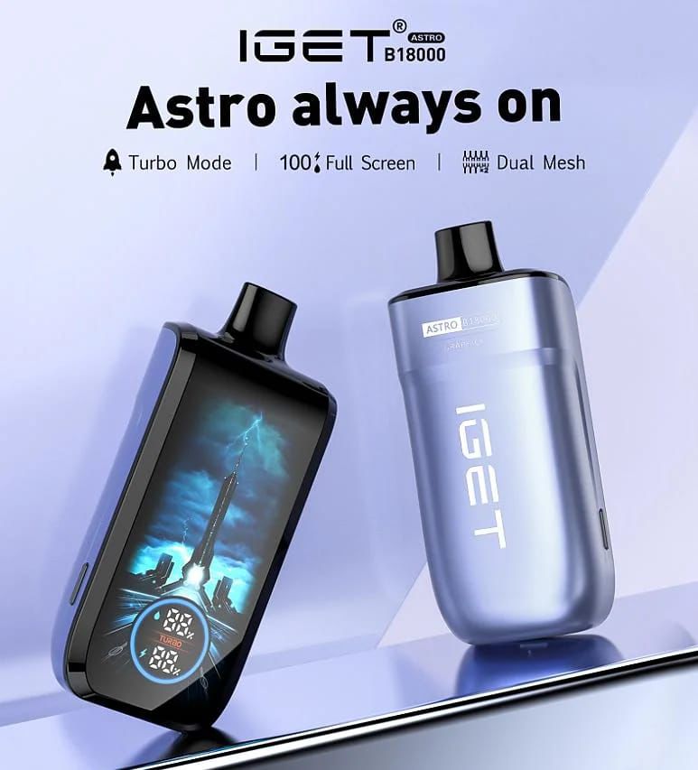 Buy First Copy IGET ASTRO 18000 Puffs Disposable Vape - Master Quality 7A Mirror at Lowest Price Online India