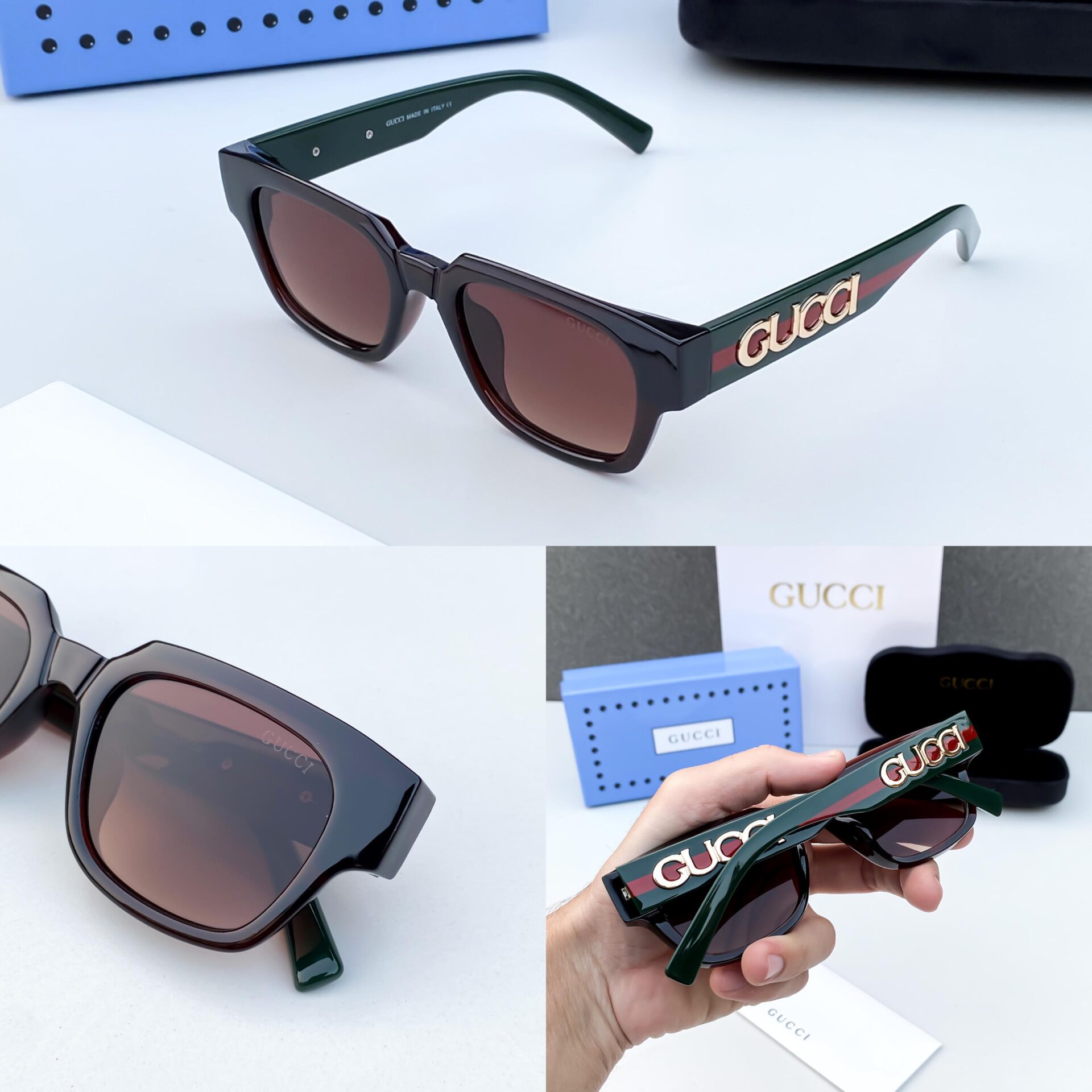 Buy First Copy Gucci Inspired Sunglasses with Web Stripe Detail - Master Quality 7A Mirror at Lowest Price Online India