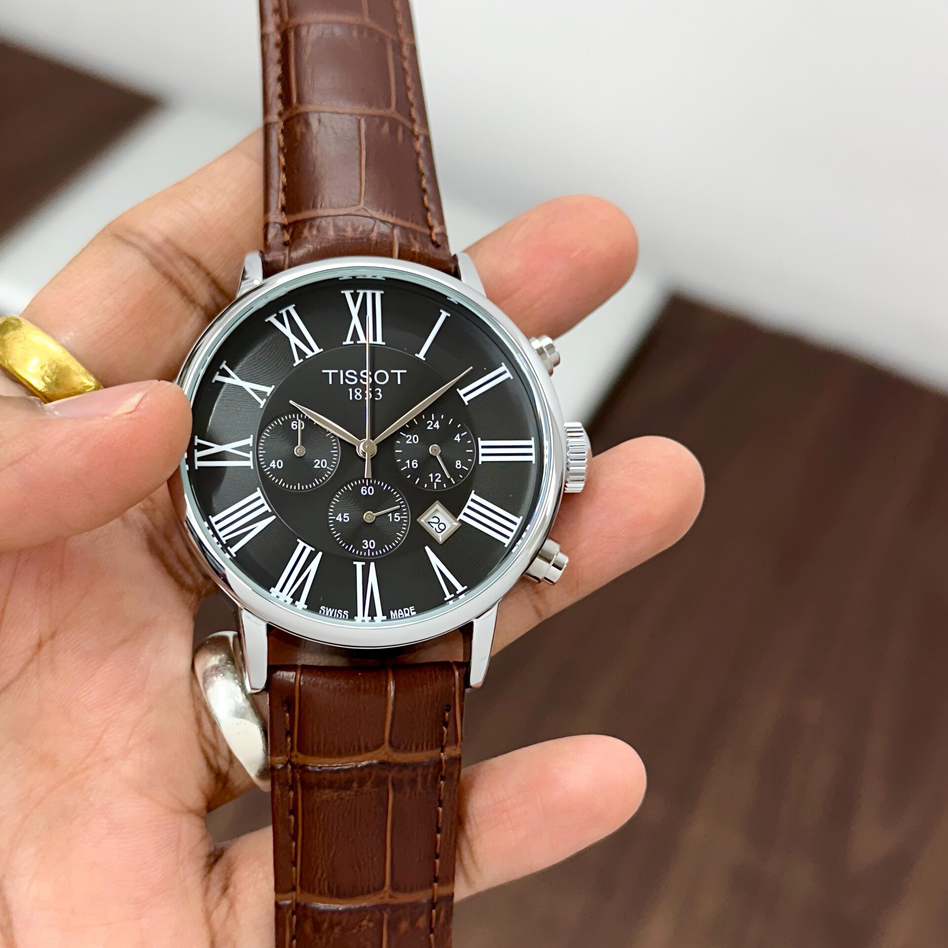 Buy First Copy Tissot 1853 Roman Chronograph Men’s Watch 43mm - Master Quality 7A Mirror at Lowest Price Online India