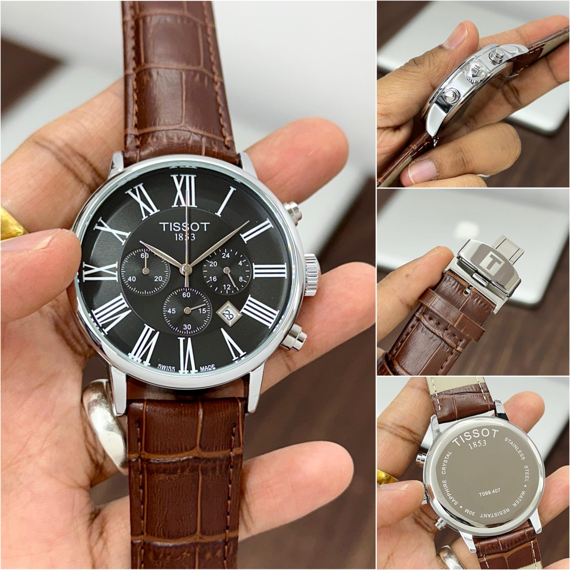 Buy First Copy Tissot 1853 Roman Chronograph Men’s Watch 43mm - Master Quality 7A Mirror at Lowest Price Online India