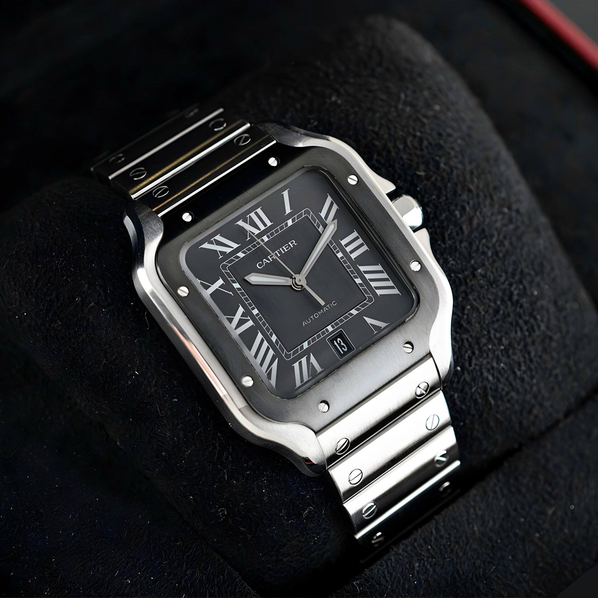 Buy First Copy Cartier Santos Automatic Men’s Watch 43mm - Master Quality 7A Mirror at Lowest Price Online India