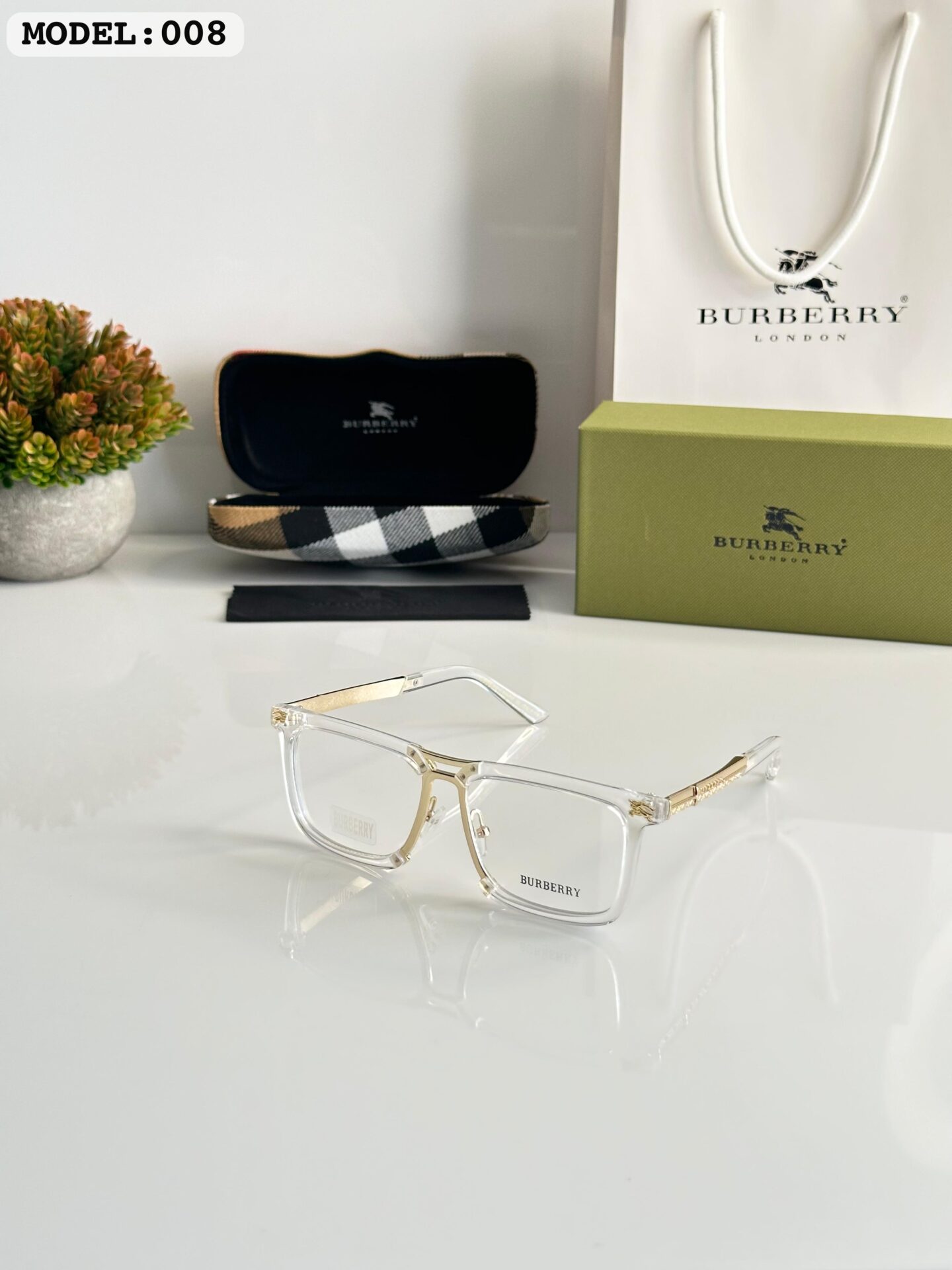 Buy First Copy Burberry Transparent Glasses - Master Quality 7A Mirror at Lowest Price Online India