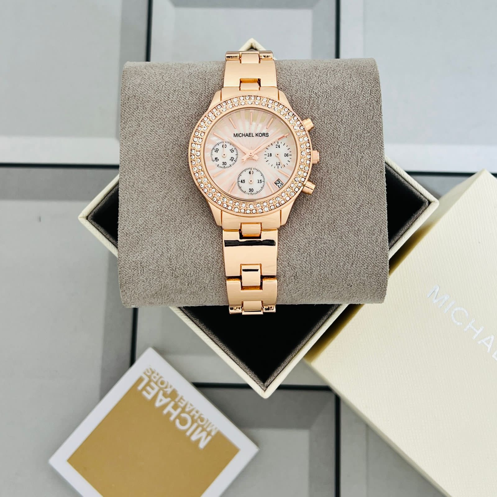 Buy First Copy Michael Kors Runway Mercer Women Chronograph Watch MK6672 32mm - Master Quality 7A Mirror at Lowest Price Online India