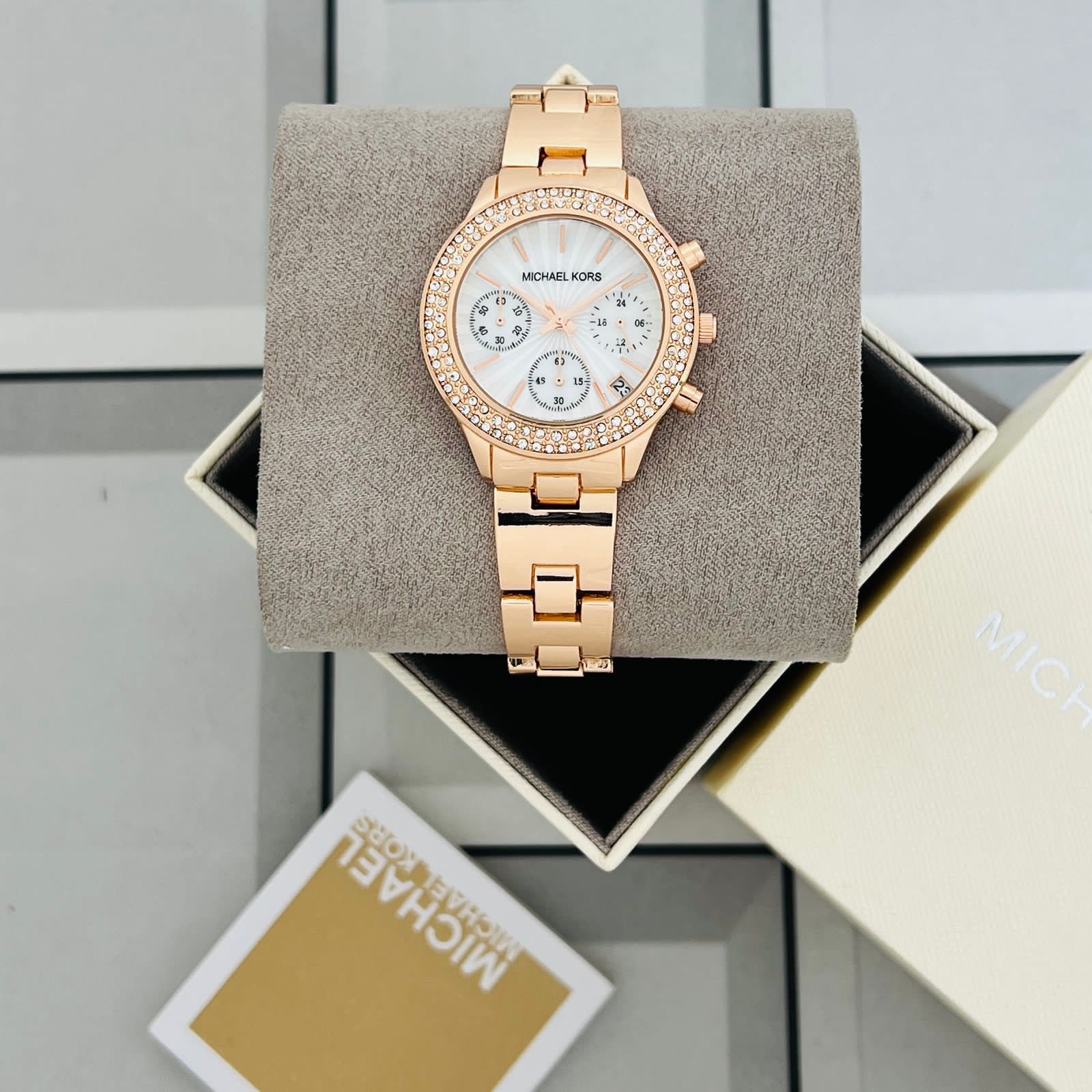 Buy First Copy Michael Kors Runway Mercer Women Chronograph Watch MK6672 32mm - Master Quality 7A Mirror at Lowest Price Online India