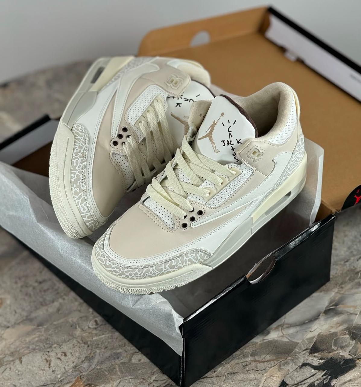 Buy First Copy Jordan Retro 3 Cactus Jack - Master Quality 7A Mirror at Lowest Price Online India