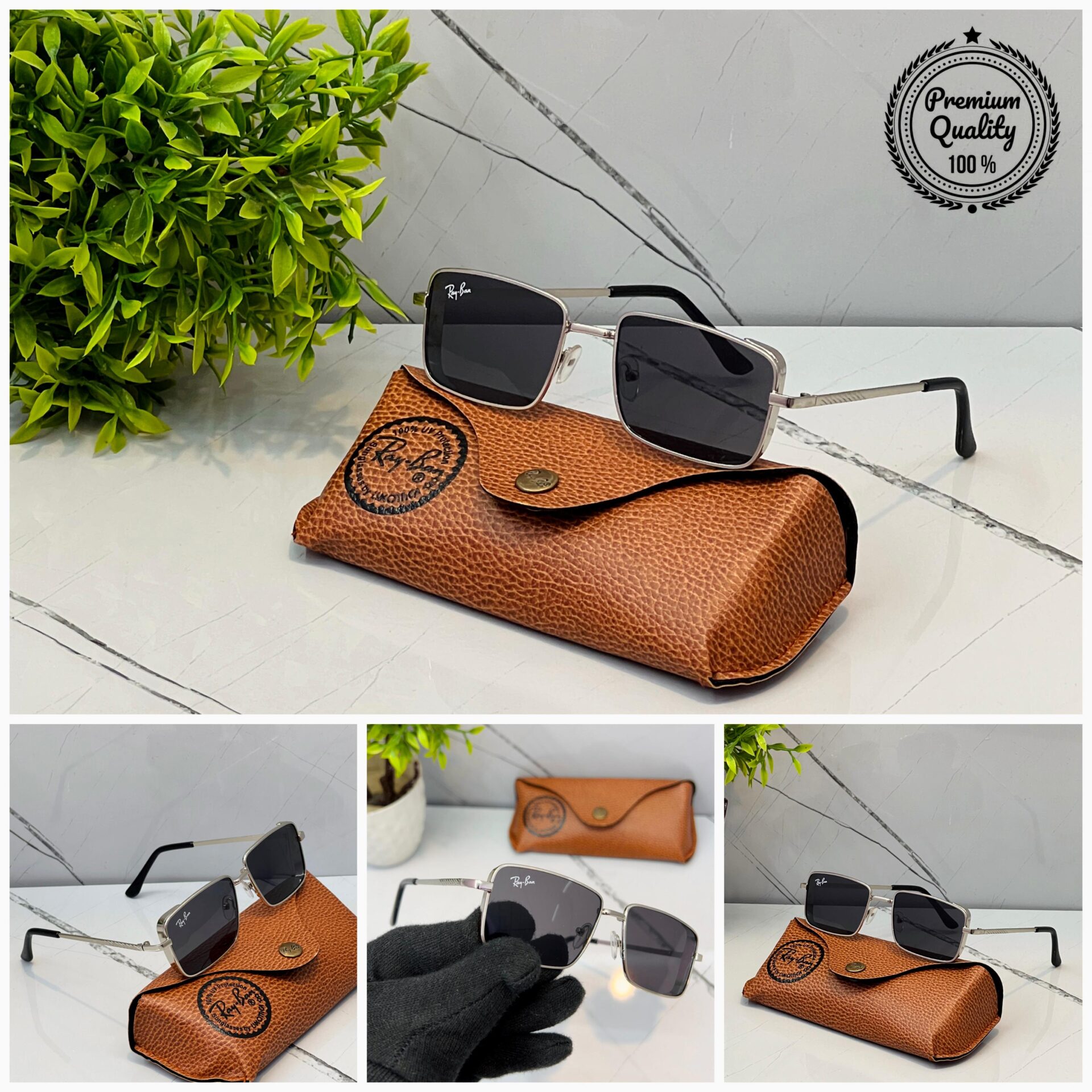 Buy First Copy Ray-Ban Square Sunglasses For Men - Master Quality 7A Mirror at Lowest Price Online India