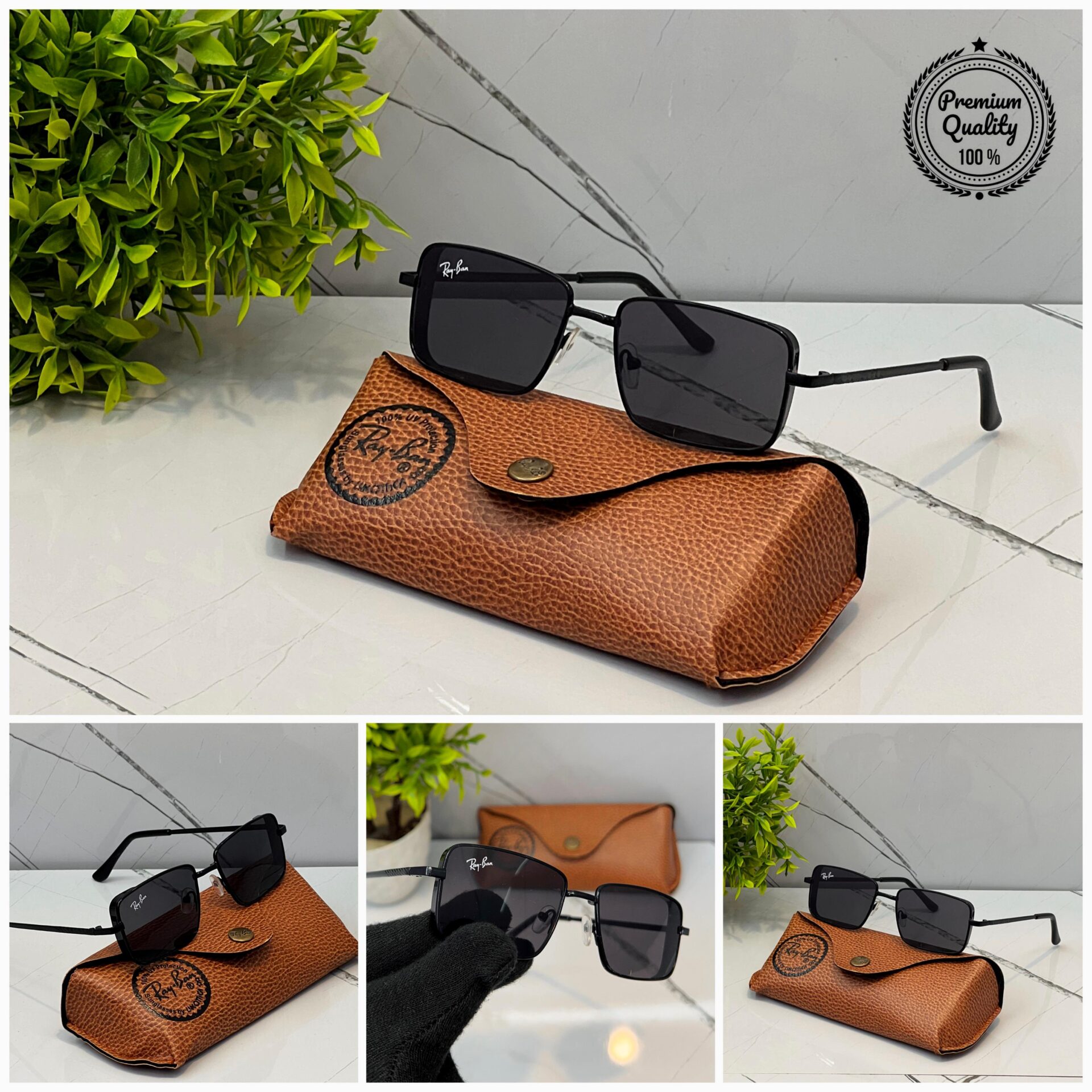 Buy First Copy Ray-Ban Square Sunglasses For Men - Master Quality 7A Mirror at Lowest Price Online India