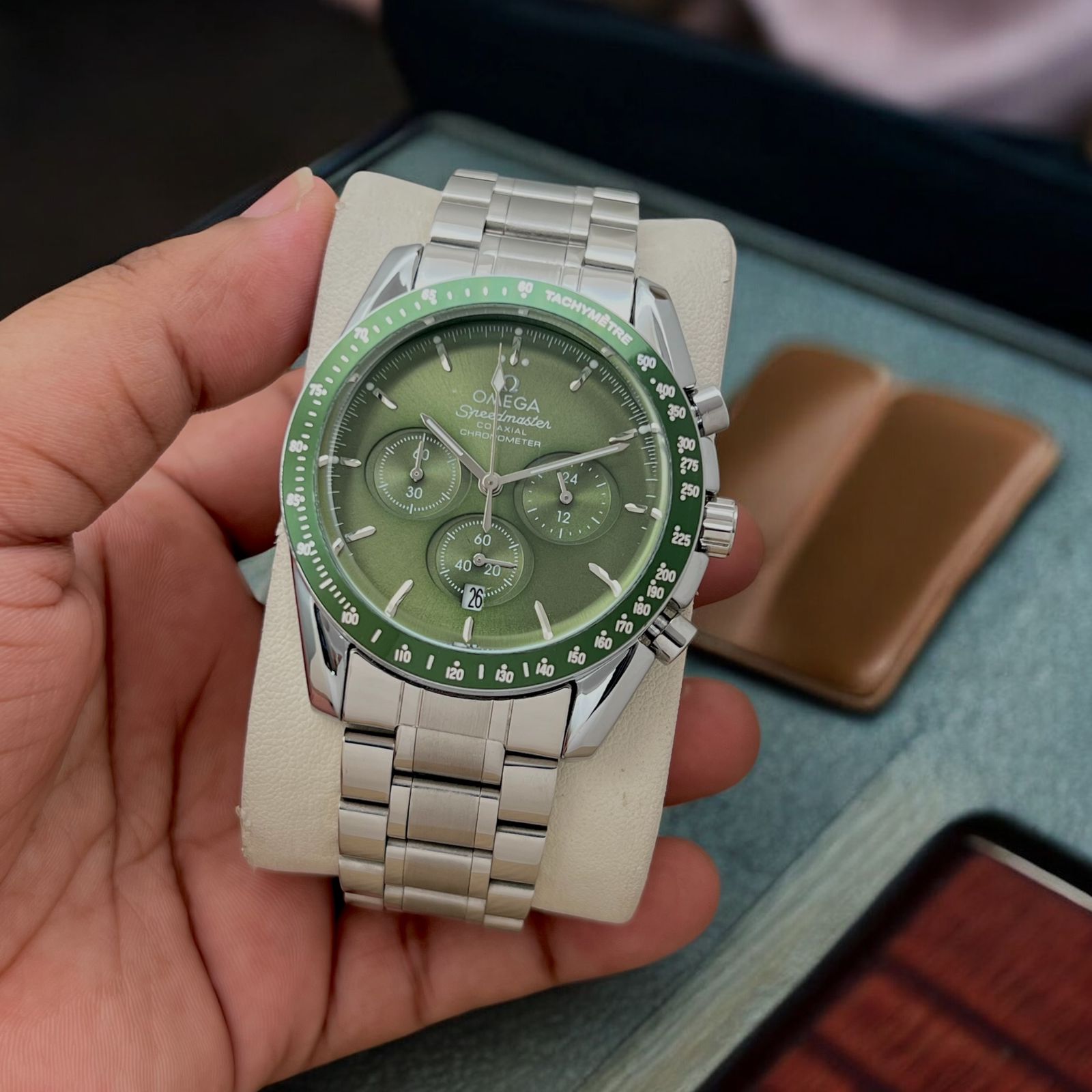 Buy First Copy Omega Planet Ocean Chronograph Men’s Watch 43mm - Master Quality 7A Mirror at Lowest Price Online India
