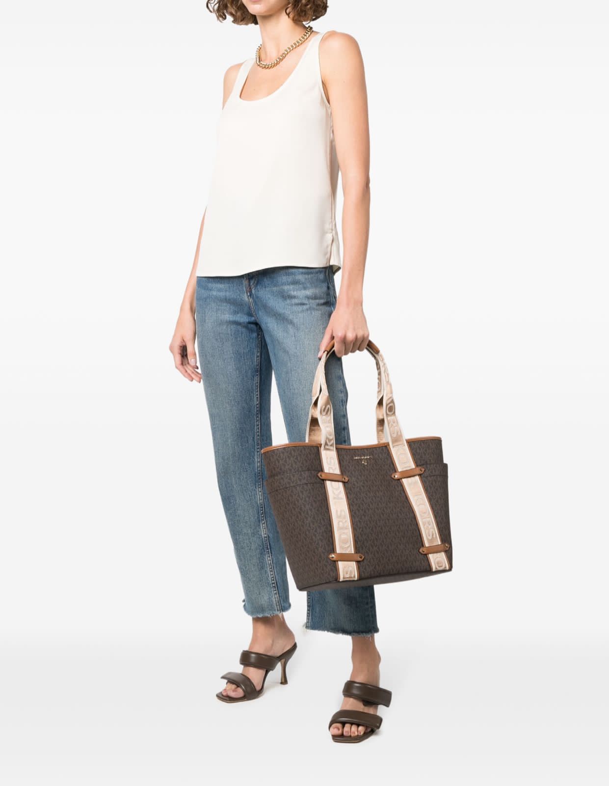 Buy First Copy Michael Kors Maeve Signature Tote Bag - Master Quality 7A Mirror at Lowest Price Online India