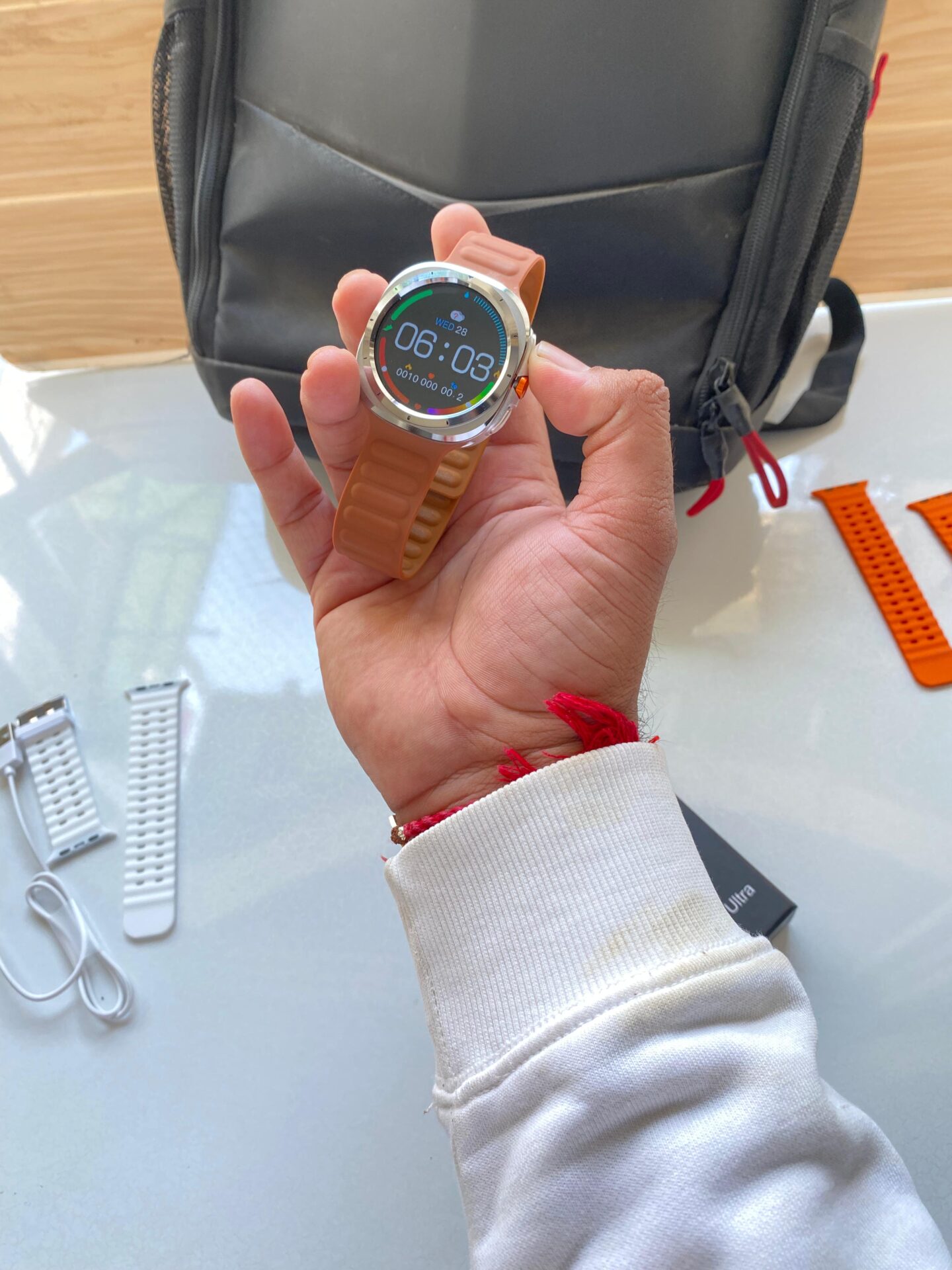 Buy First Copy Samsung Galaxy Watch Ultra Smartwatch With Logo On/Off - Master Quality 7A Mirror at Lowest Price Online India