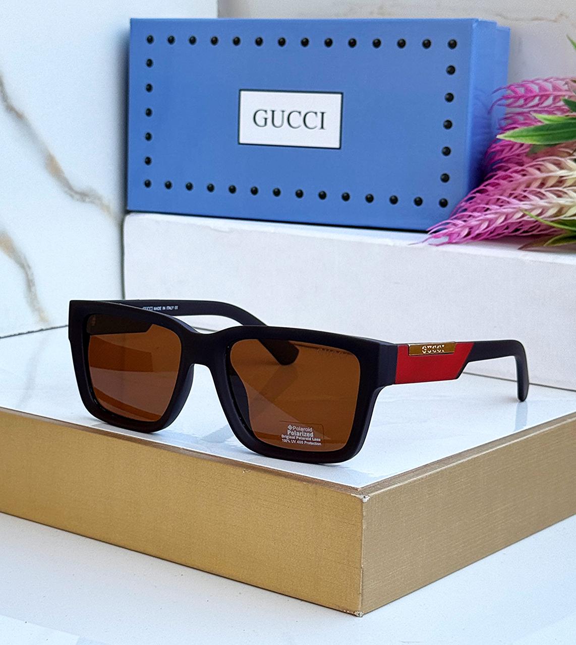 Buy First Copy Gucci Square Mens Sunglasses with Web Stripe Detail - Master Quality 7A Mirror at Lowest Price Online India