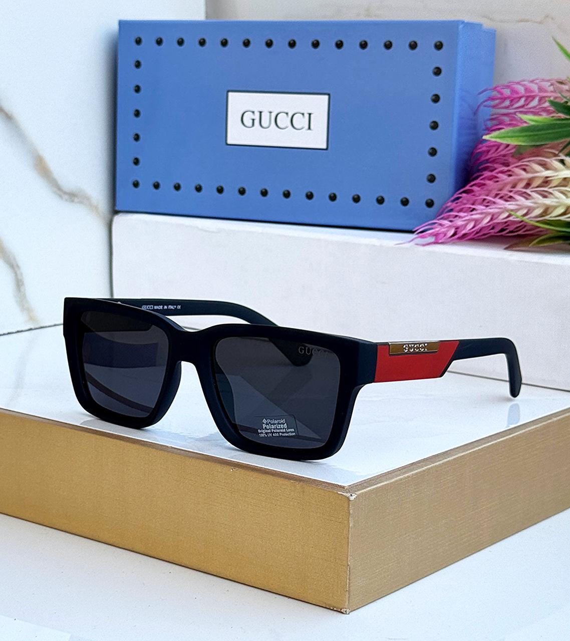 Buy First Copy Gucci Square Mens Sunglasses with Web Stripe Detail - Master Quality 7A Mirror at Lowest Price Online India