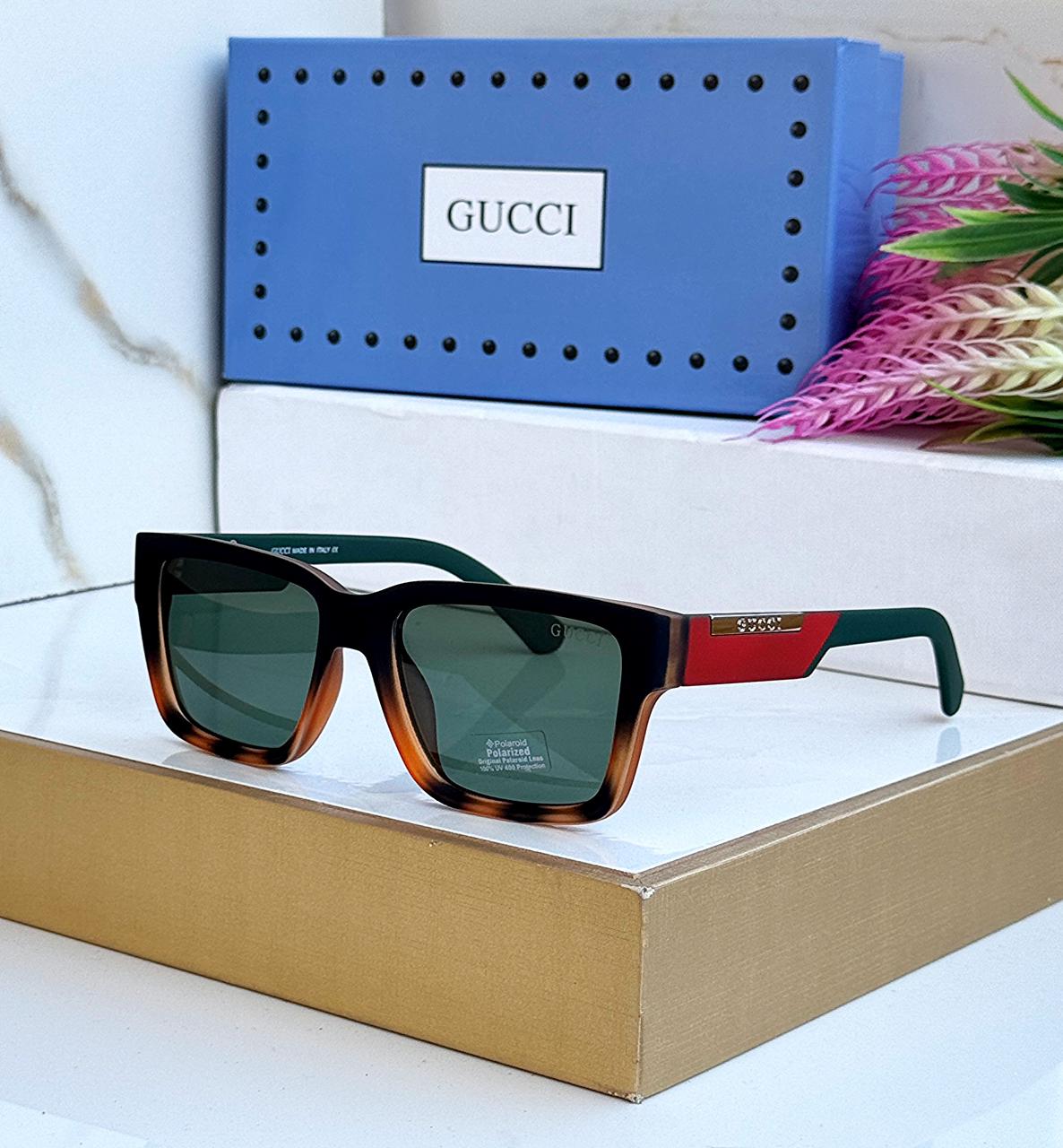 Buy First Copy Gucci Square Mens Sunglasses with Web Stripe Detail - Master Quality 7A Mirror at Lowest Price Online India