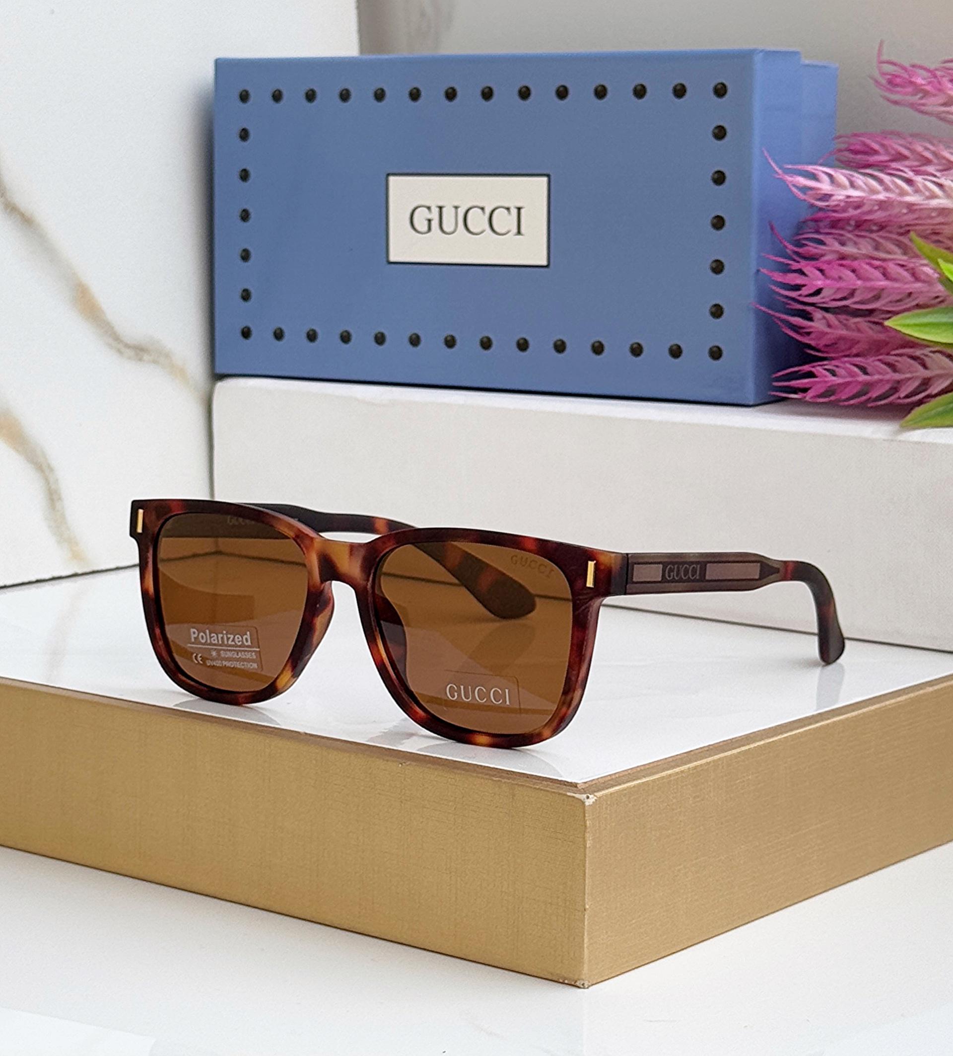 Buy First Copy Gucci Polarized Sunglasses with Tortoiseshell Frame - Master Quality 7A Mirror at Lowest Price Online India