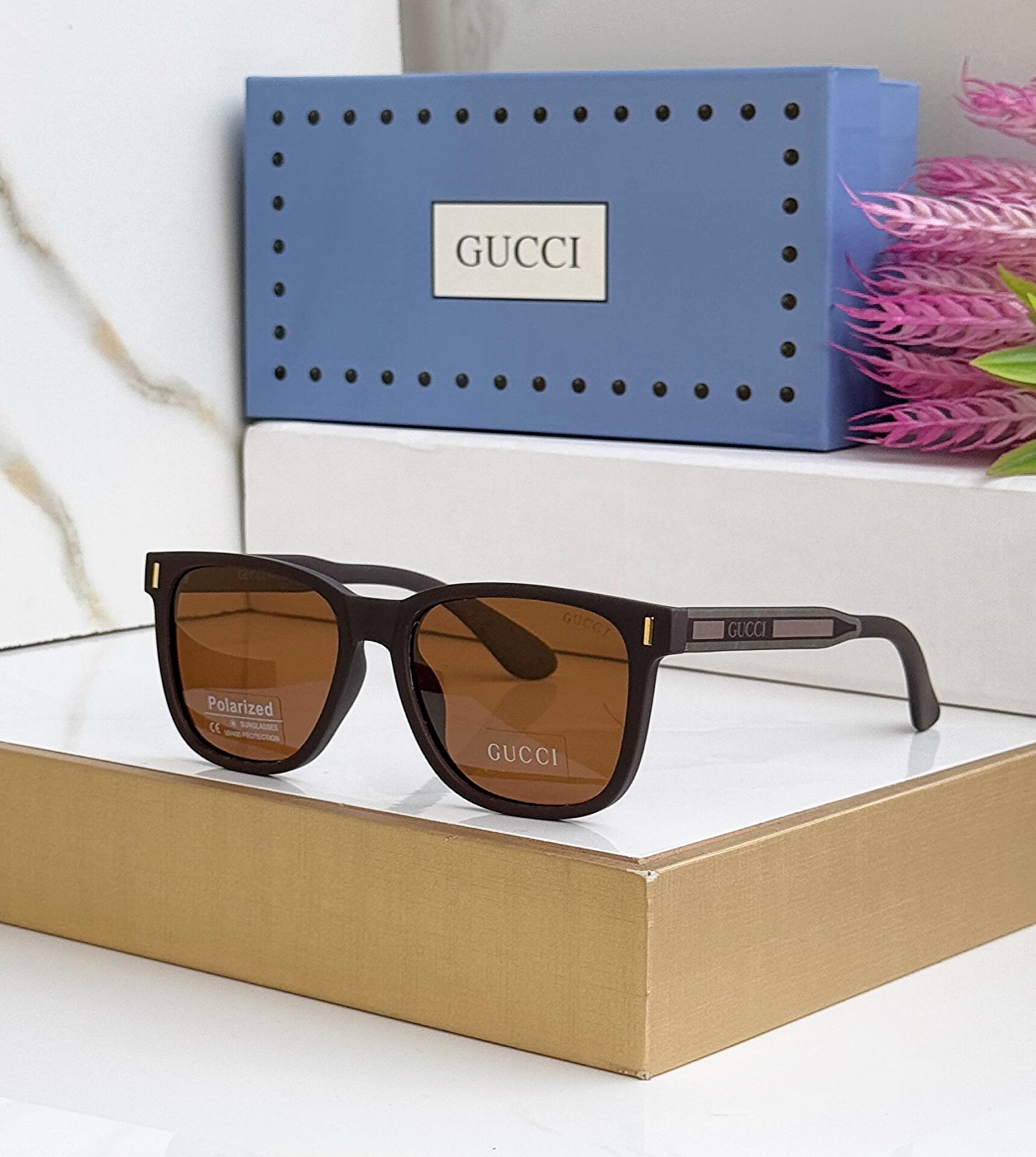 Buy First Copy Gucci Polarized Sunglasses with Tortoiseshell Frame - Master Quality 7A Mirror at Lowest Price Online India