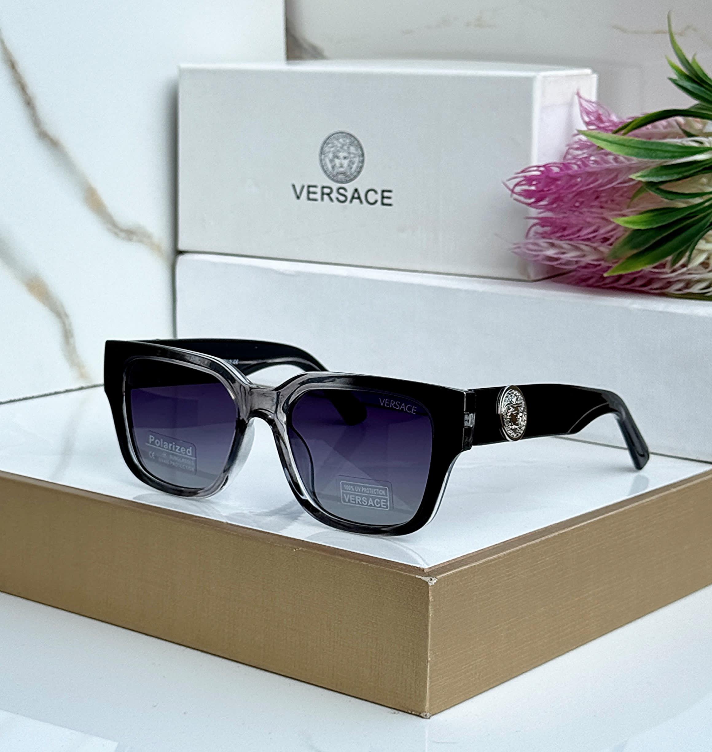 Buy First Copy Versace Polarized Square Sunglasses with Medusa Head Detail - Master Quality 7A Mirror at Lowest Price Online India