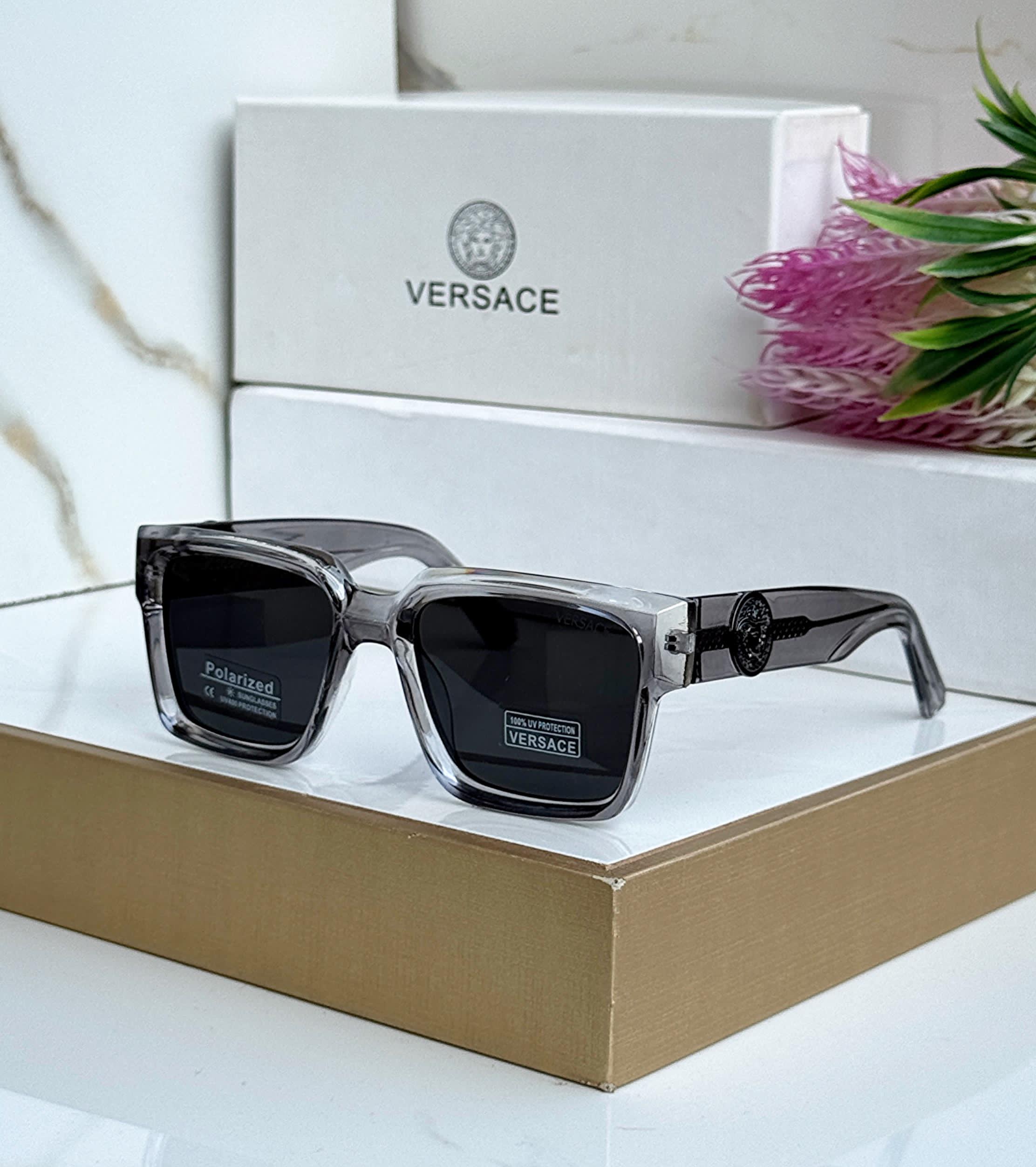 Buy First Copy Versace Polarized Square Sunglasses with Medusa Head Detail - Master Quality 7A Mirror at Lowest Price Online India