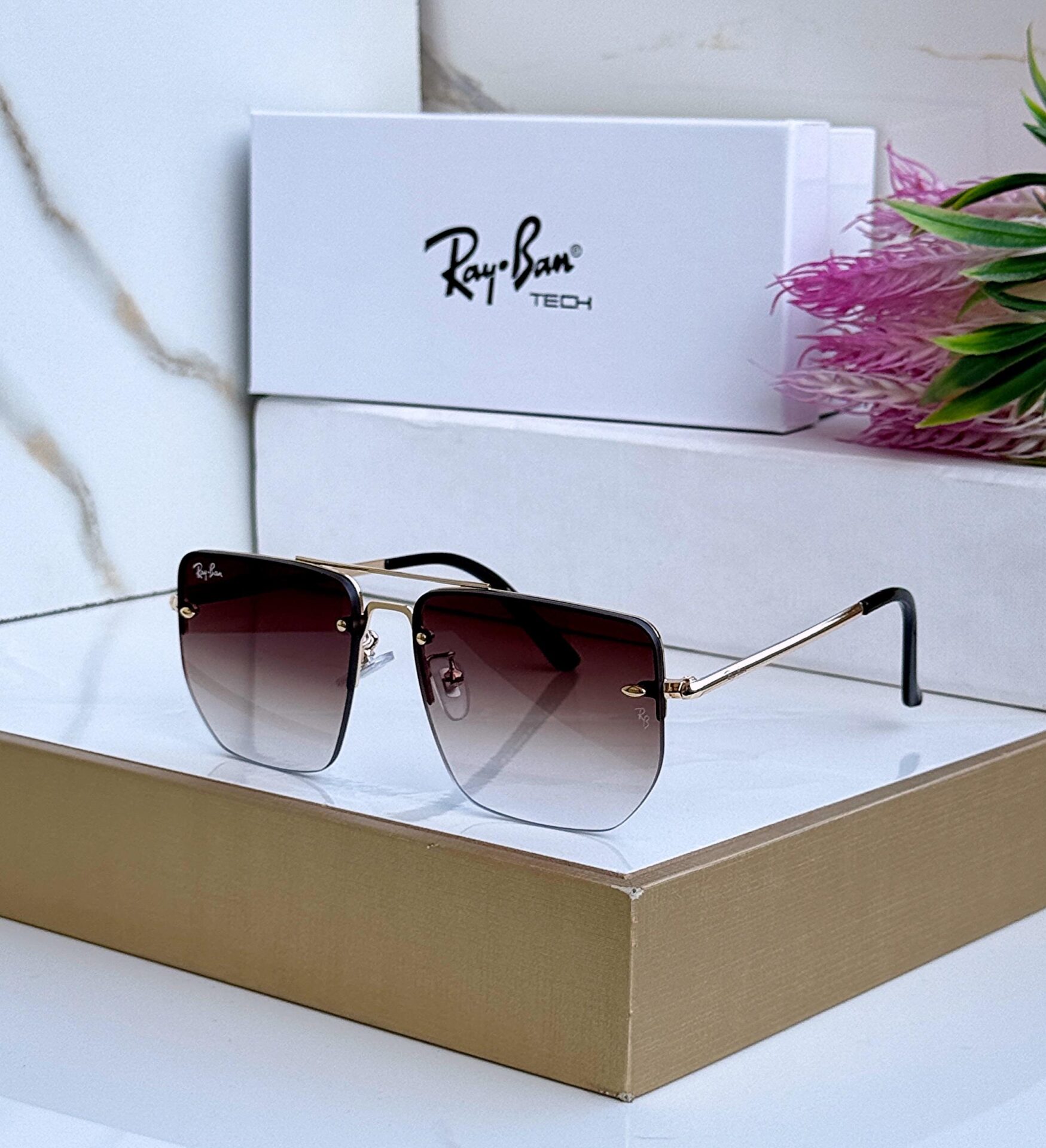 Buy First Copy Ray Ban Square Sunglasses For Men - Master Quality 7A Mirror at Lowest Price Online India