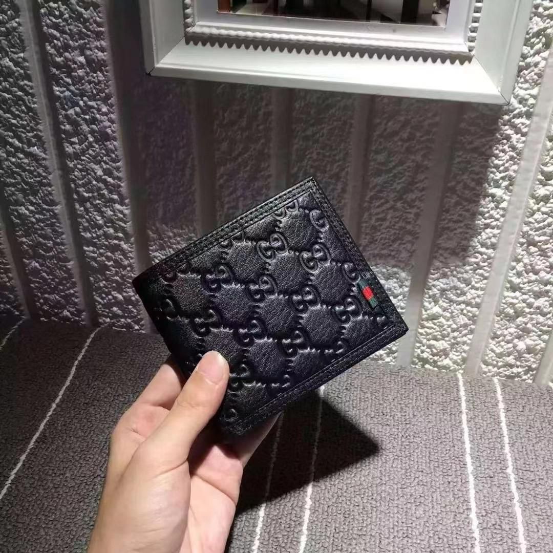 Buy First Copy Gucci GG Marmont Embossed Leather Bifold Wallet for Men Black - Master Quality 7A Mirror at Lowest Price Online India