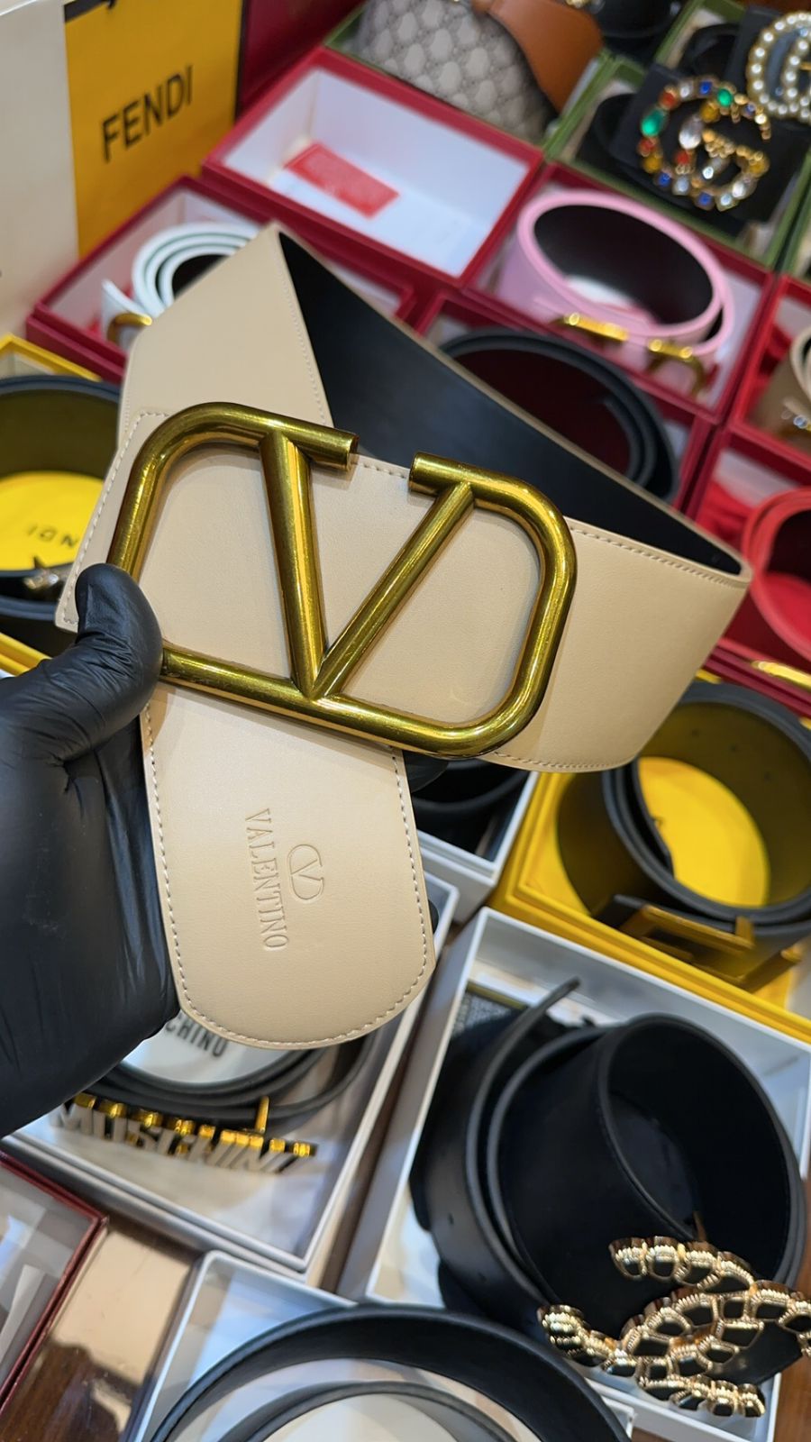 Buy First Copy Valentino Garavani VLogo Signature Belt for Women - Master Quality 7A Mirror at Lowest Price Online India