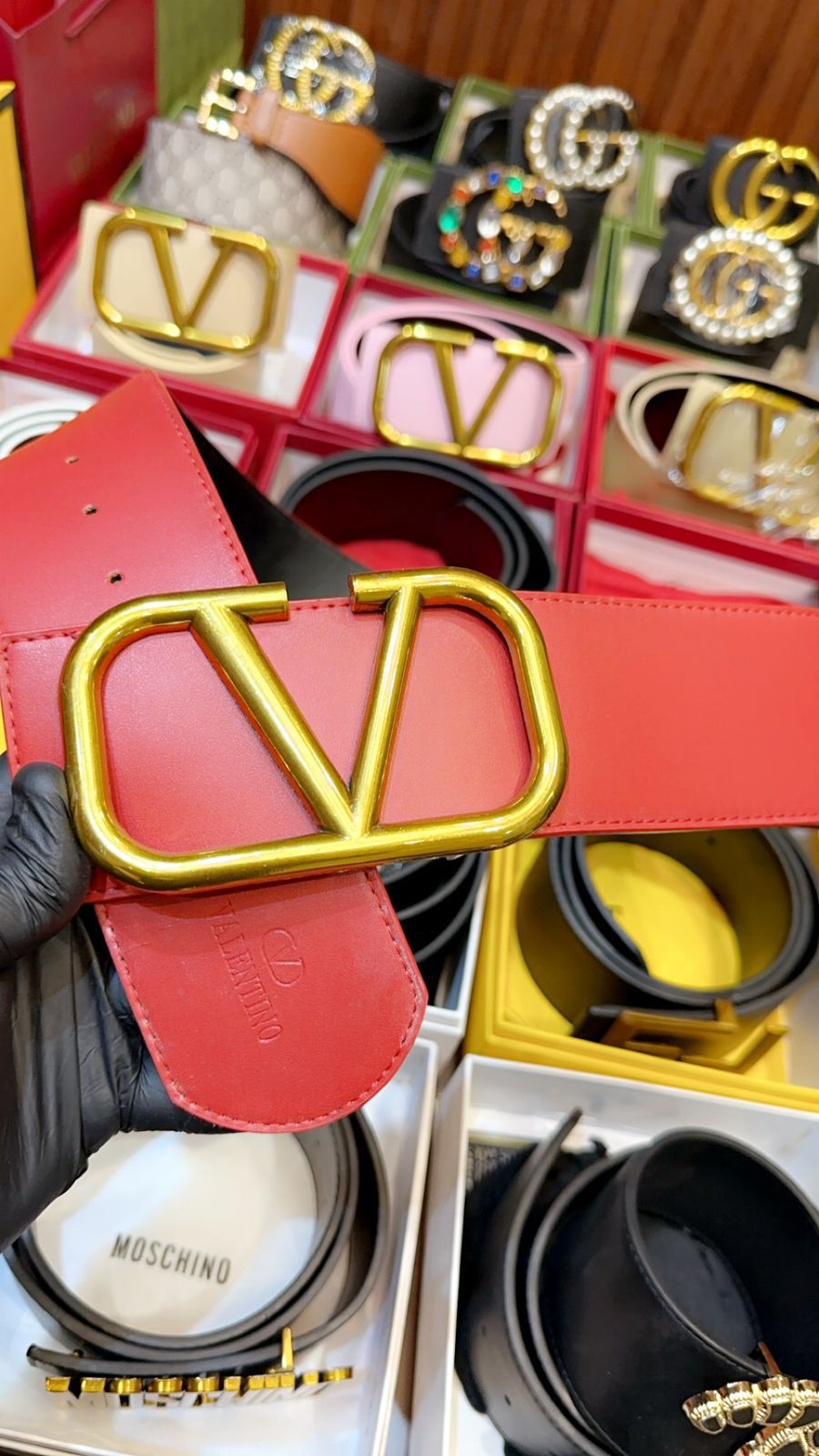 Buy First Copy Valentino Garavani VLogo Signature Belt for Women - Master Quality 7A Mirror at Lowest Price Online India