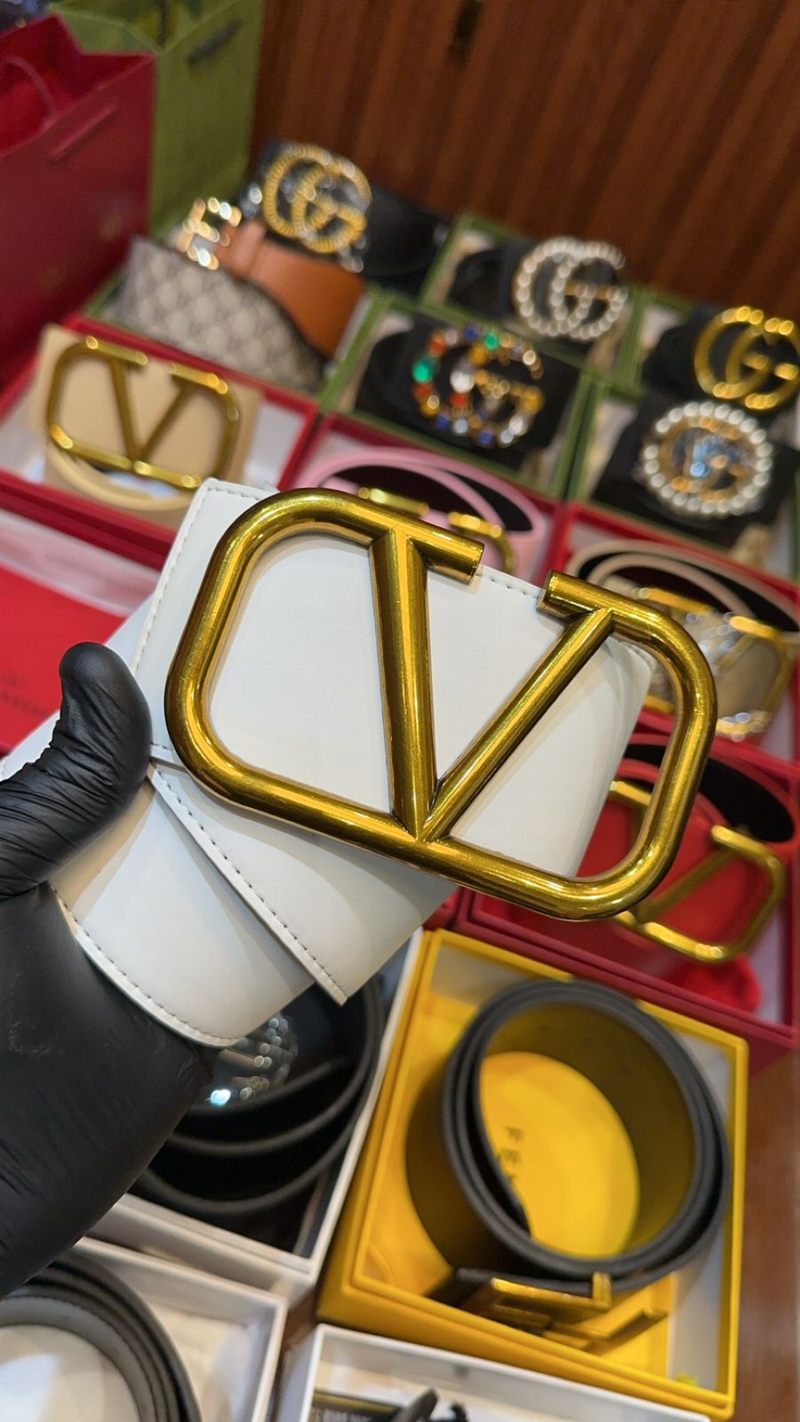 Buy First Copy Valentino Garavani VLogo Signature Belt for Women - Master Quality 7A Mirror at Lowest Price Online India