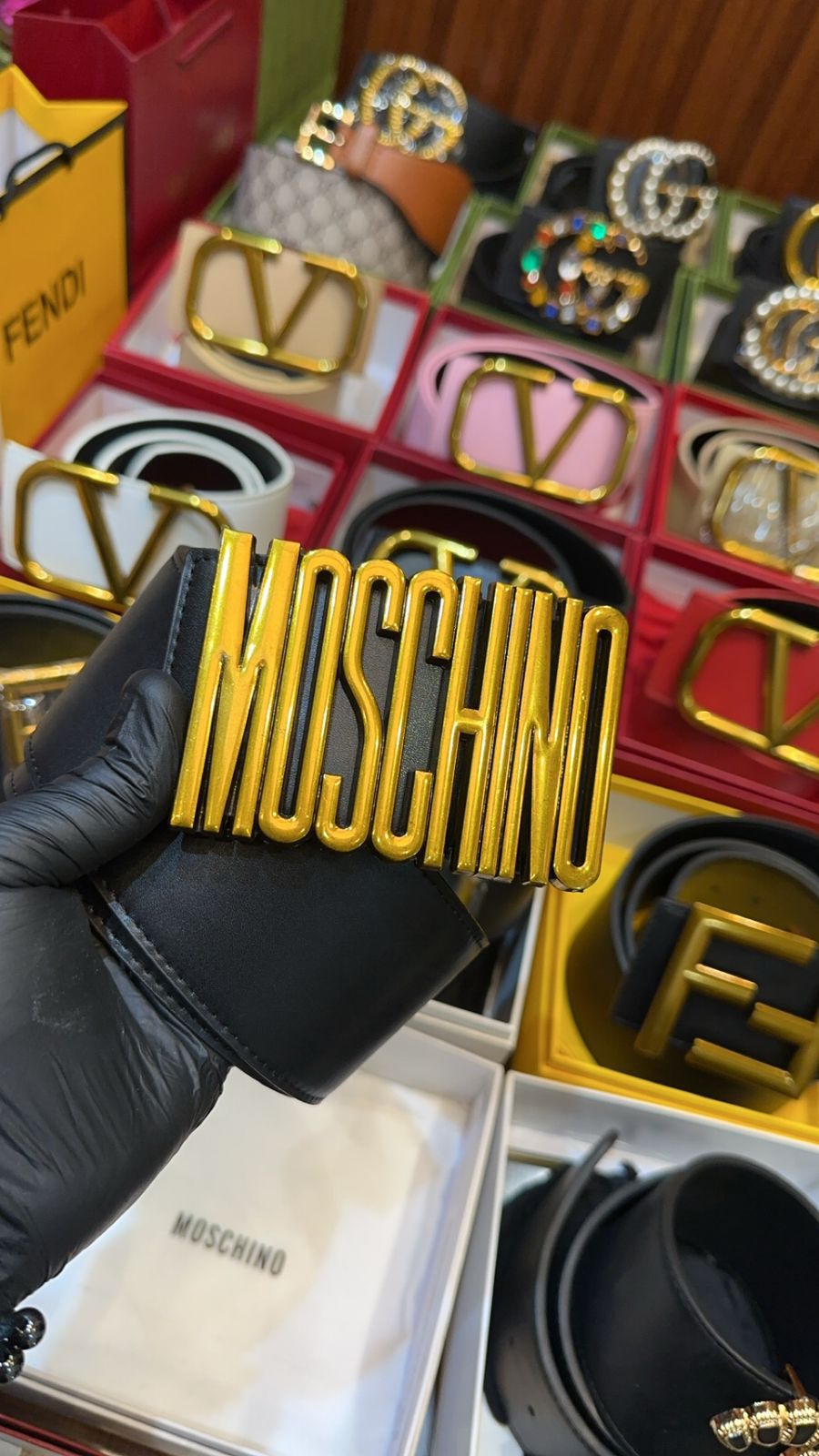 Buy First Copy Moschino Logo Belt for Women - Master Quality 7A Mirror at Lowest Price Online India