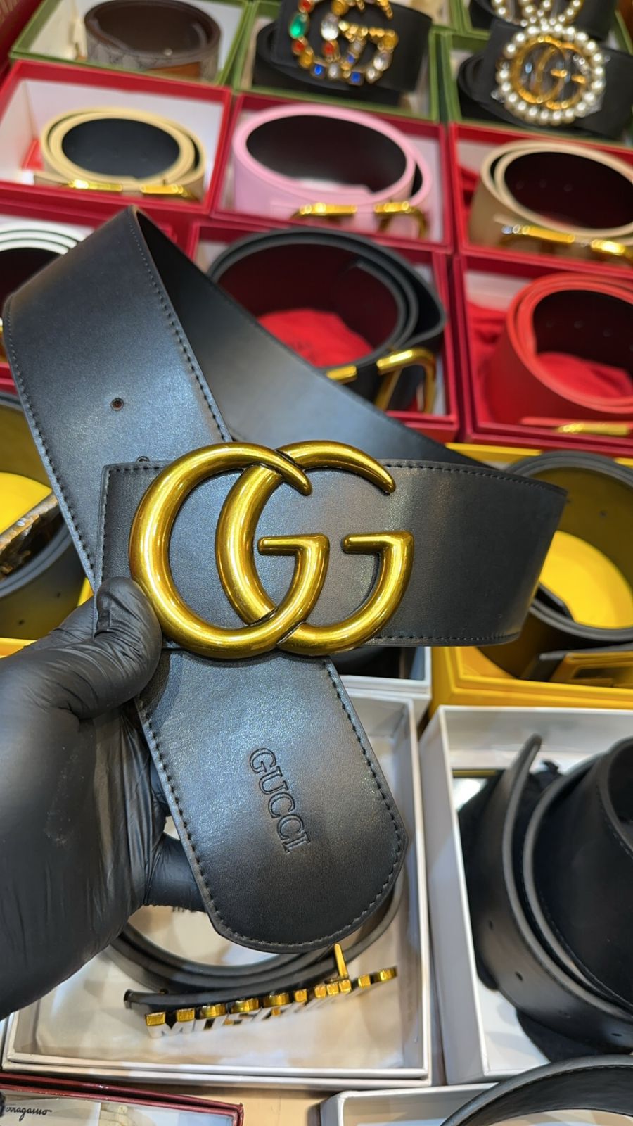 Buy First Copy Gucci GG Marmont Leather Belt for Women - Master Quality 7A Mirror at Lowest Price Online India